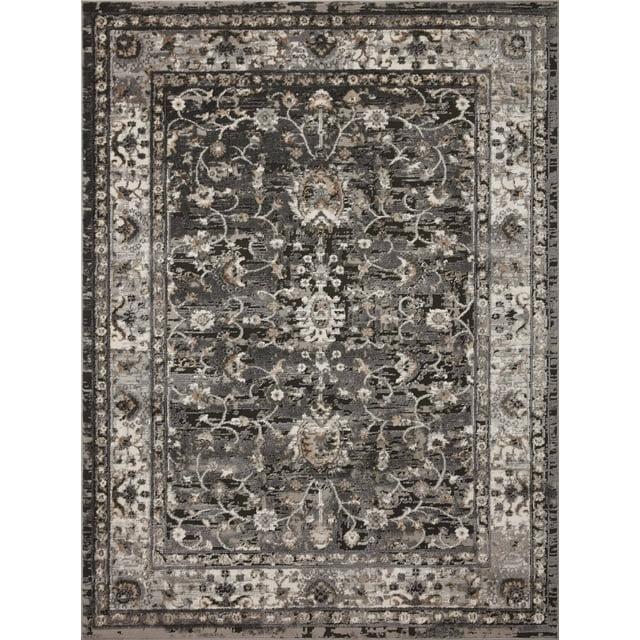 Loloi II Estelle Collection EST-02 Charcoal / Grey Oriental Area Rug 7'-10" x 10'-2"