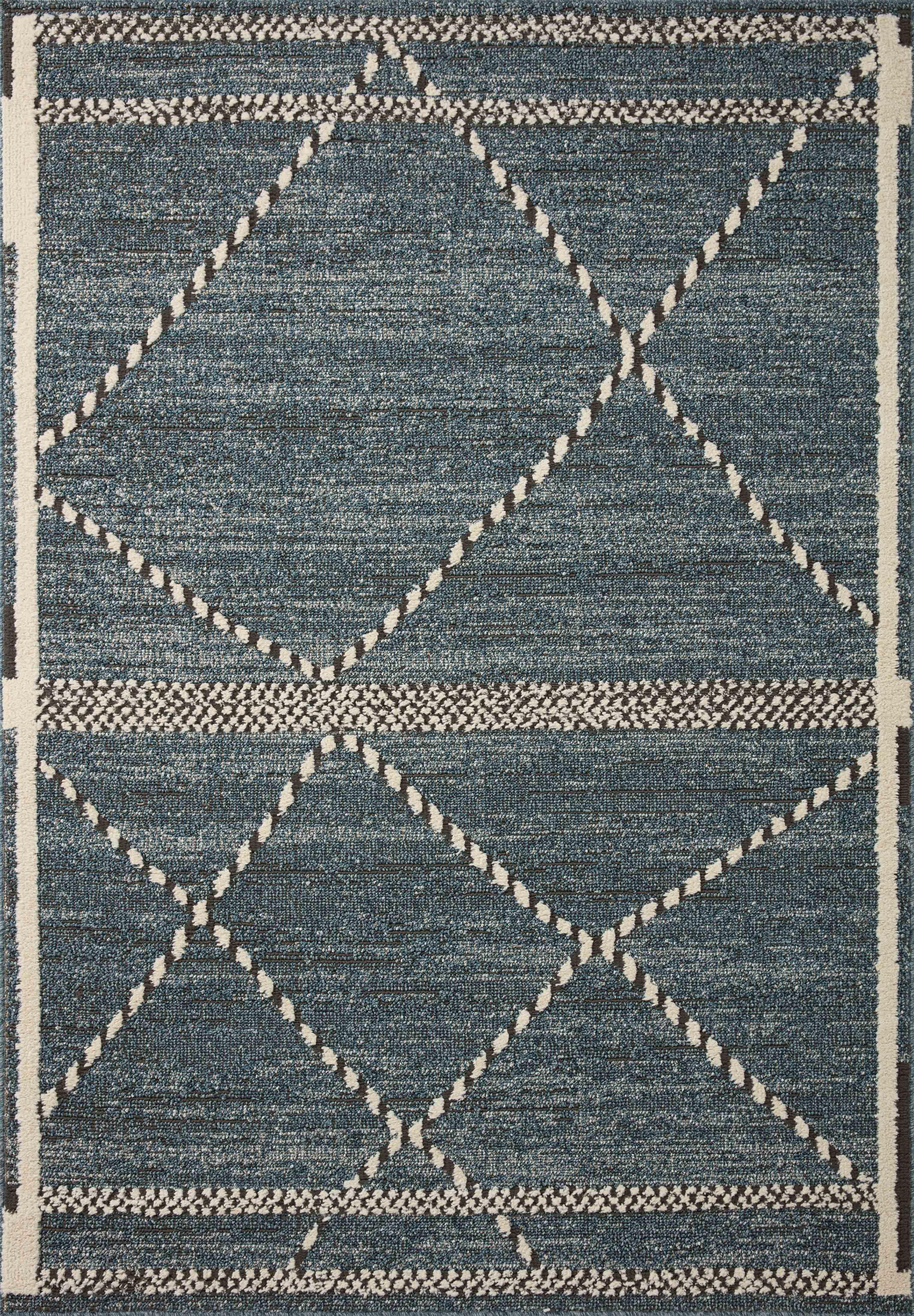 Loloi II Fabian Denim / Charcoal 18" x 18" Sample Area Rug