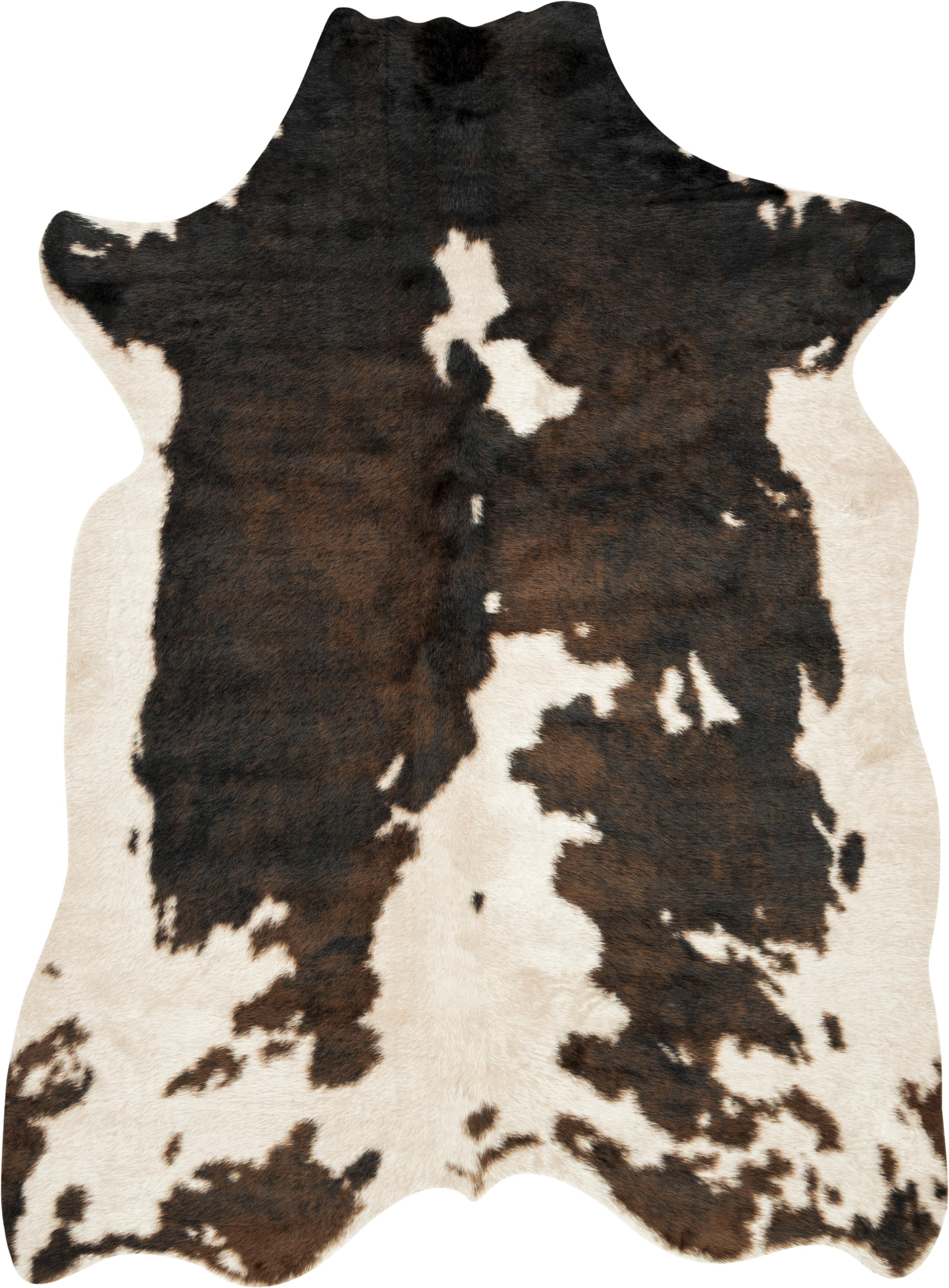 Grand Canyon Faux Cowhide Beige and Brown Area Rug