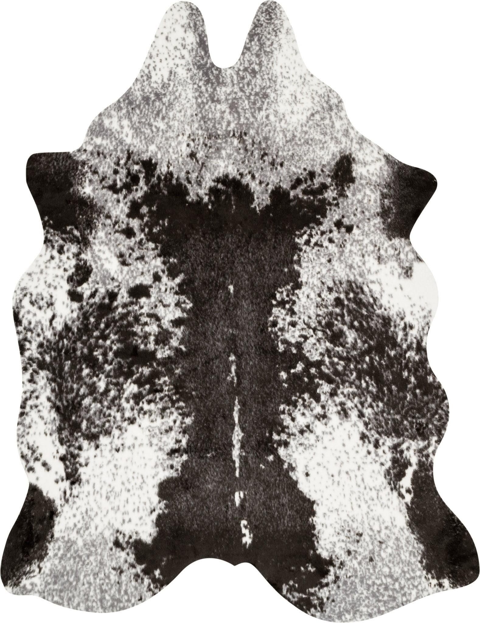 Loloi II Grand Canyon Faux Cowhide Ivory / Charcoal Area Rug