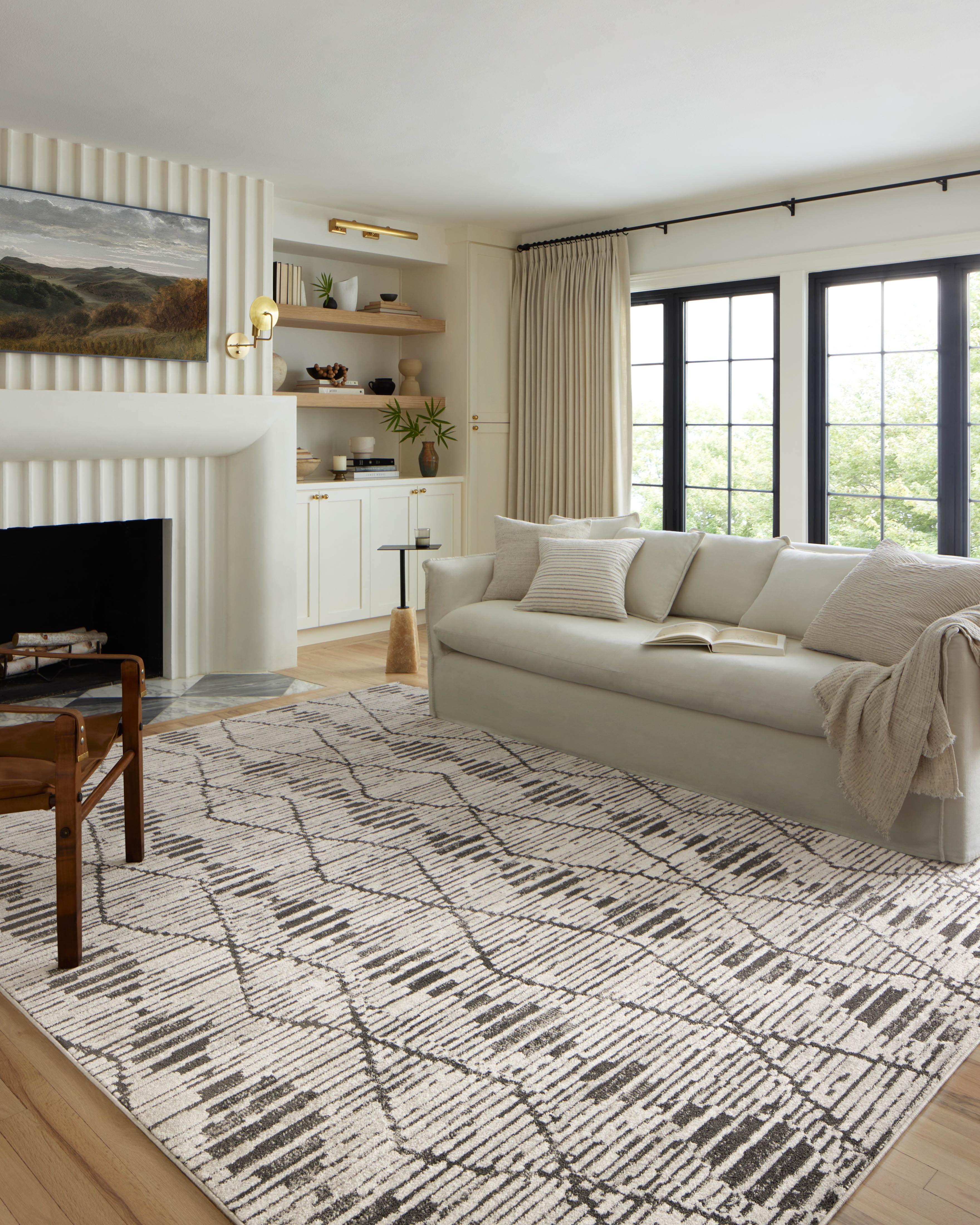 Loloi II Kamala Charcoal / Dove 9'-2" x 13' Area Rug