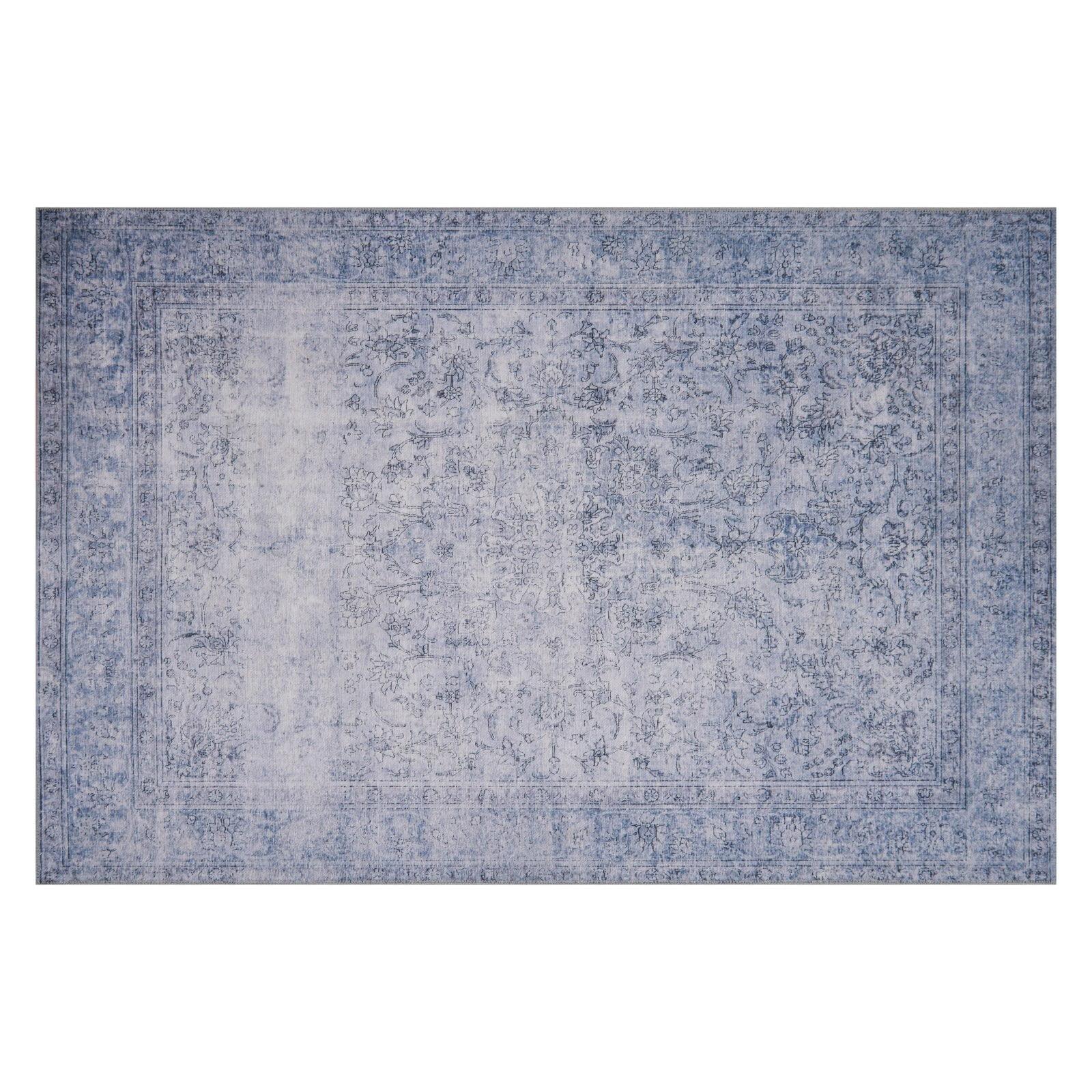 Loloi II Loren Collection LQ-09 Slate Oriental Area Rug 2'-6" x 7'-6"