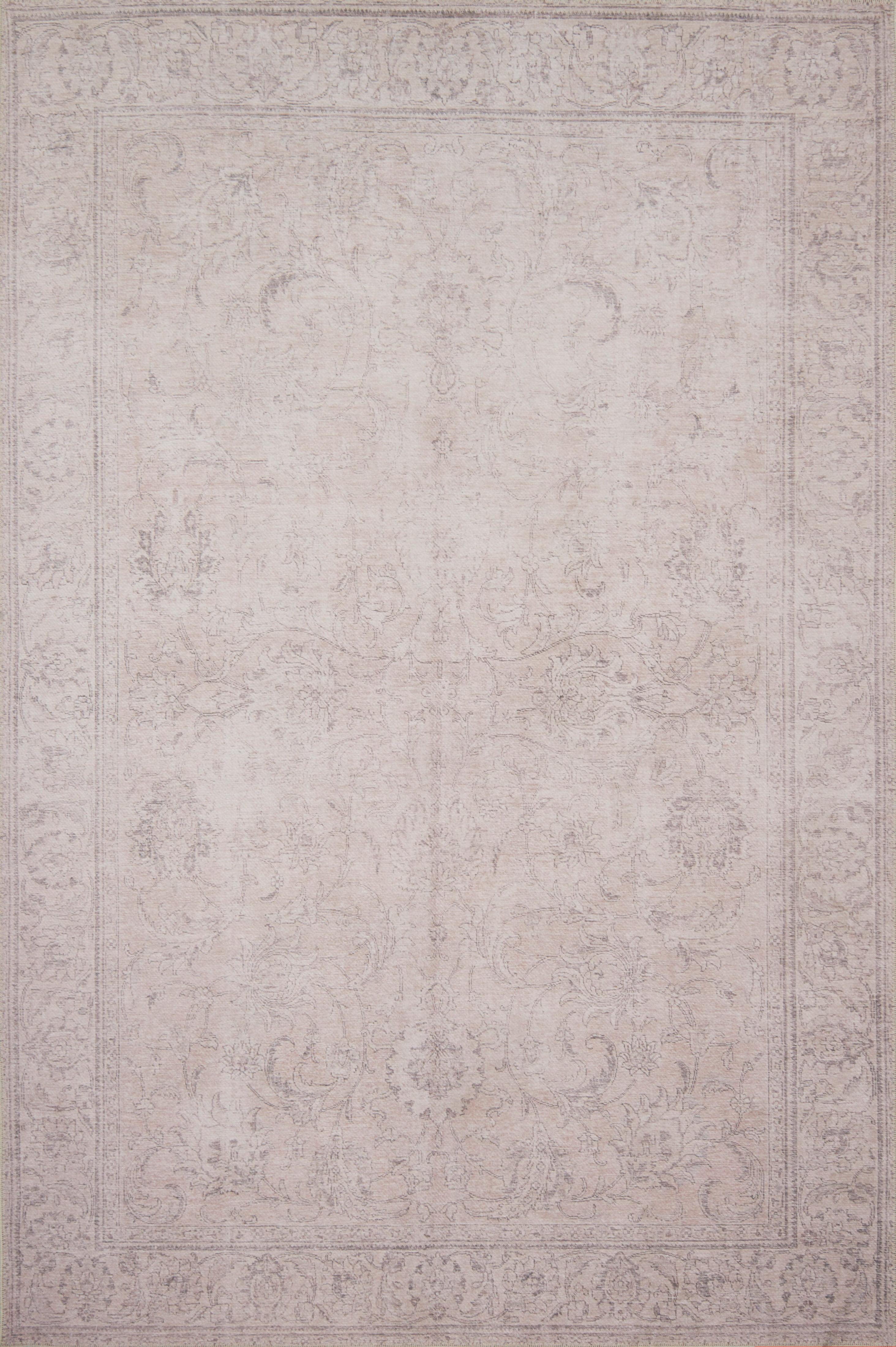 Elegant Sand Oriental 5' x 7'6" Reversible Polyester Area Rug