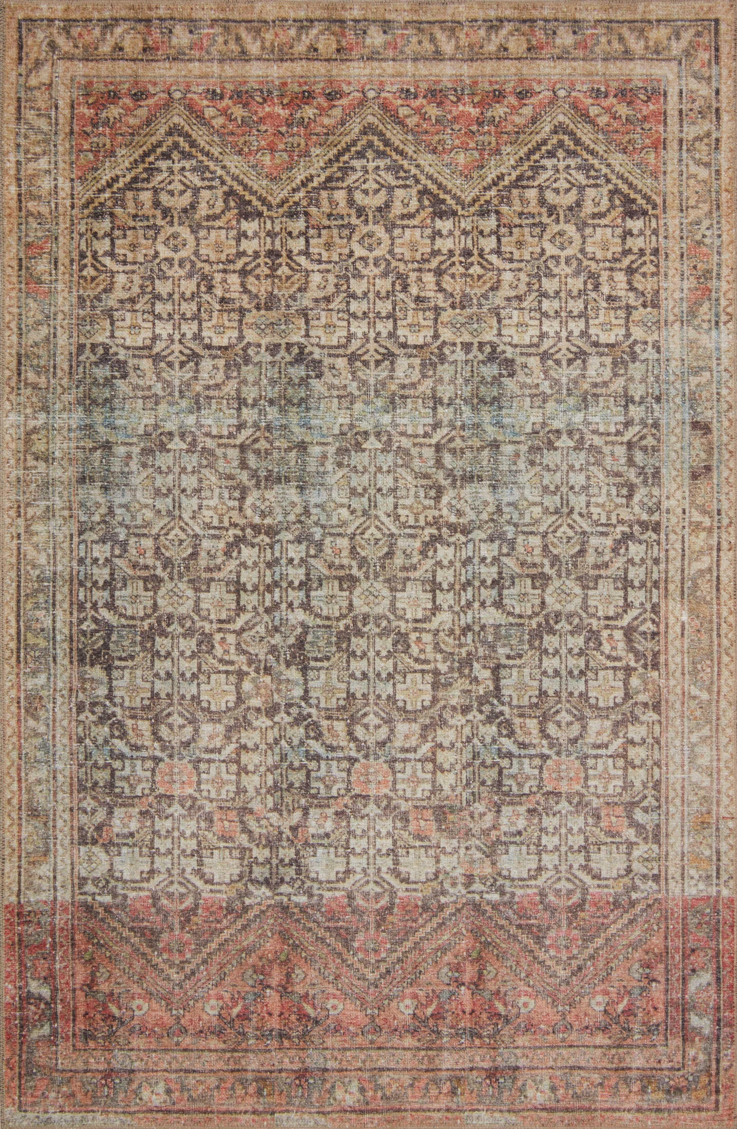 Loloi II Loren Collection LQ-17 Charcoal / Multi Oriental Area Rug 7'-6" x 9'-6"