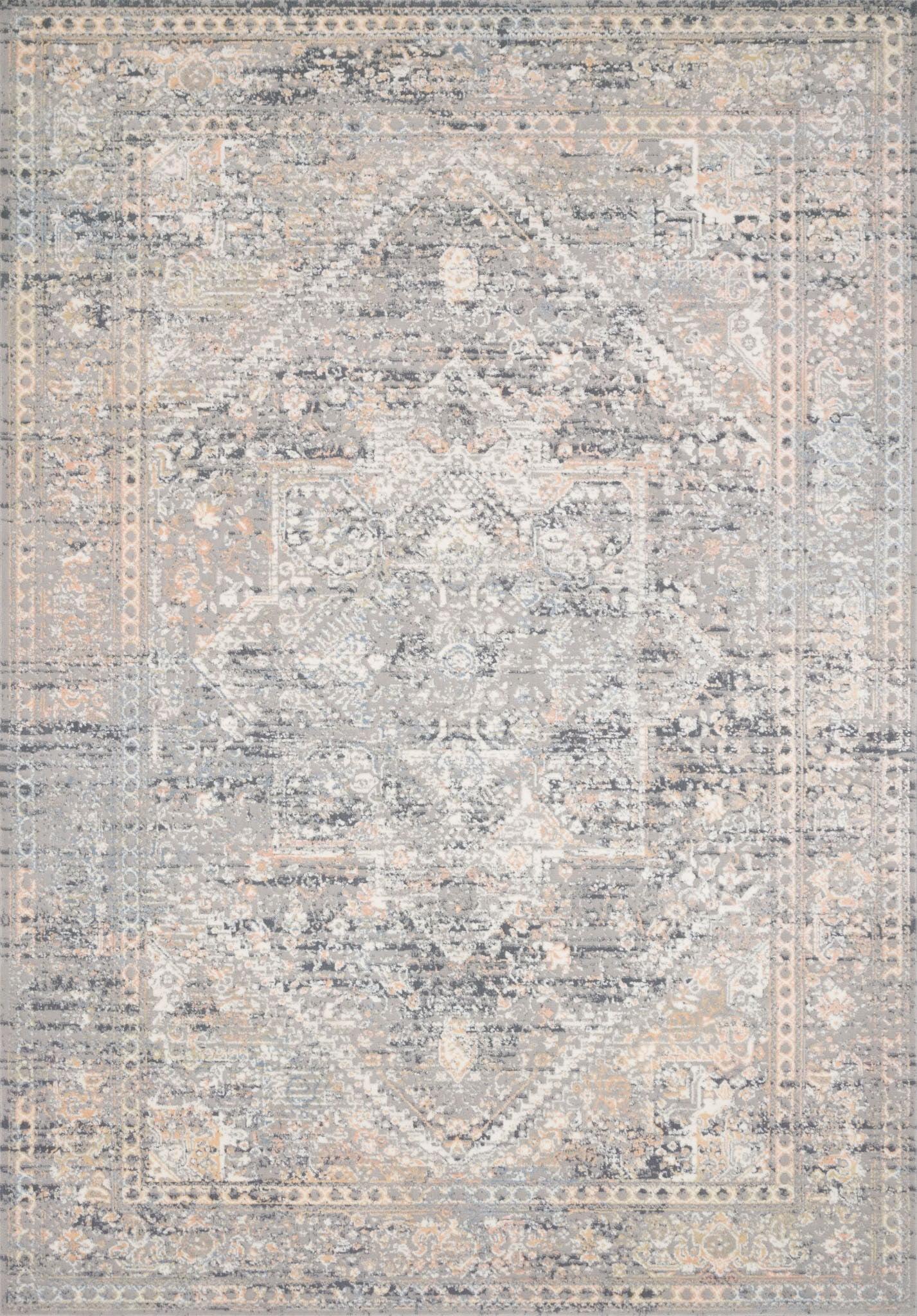 Loloi II Lucia Oriental Grey / Sunset Area Rug