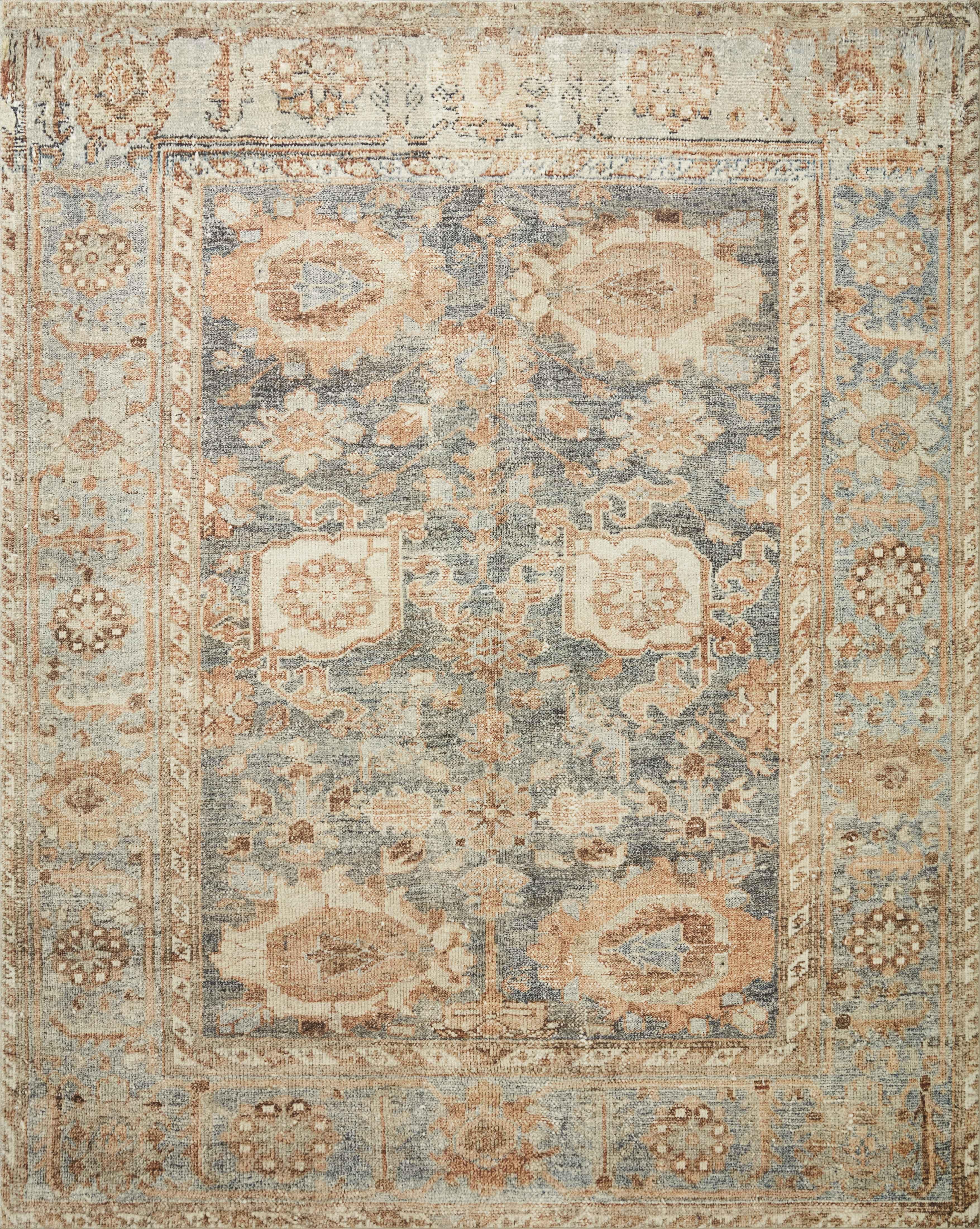 Margot Oriental Ocean/Spice Area Rug Feat. CloudPile