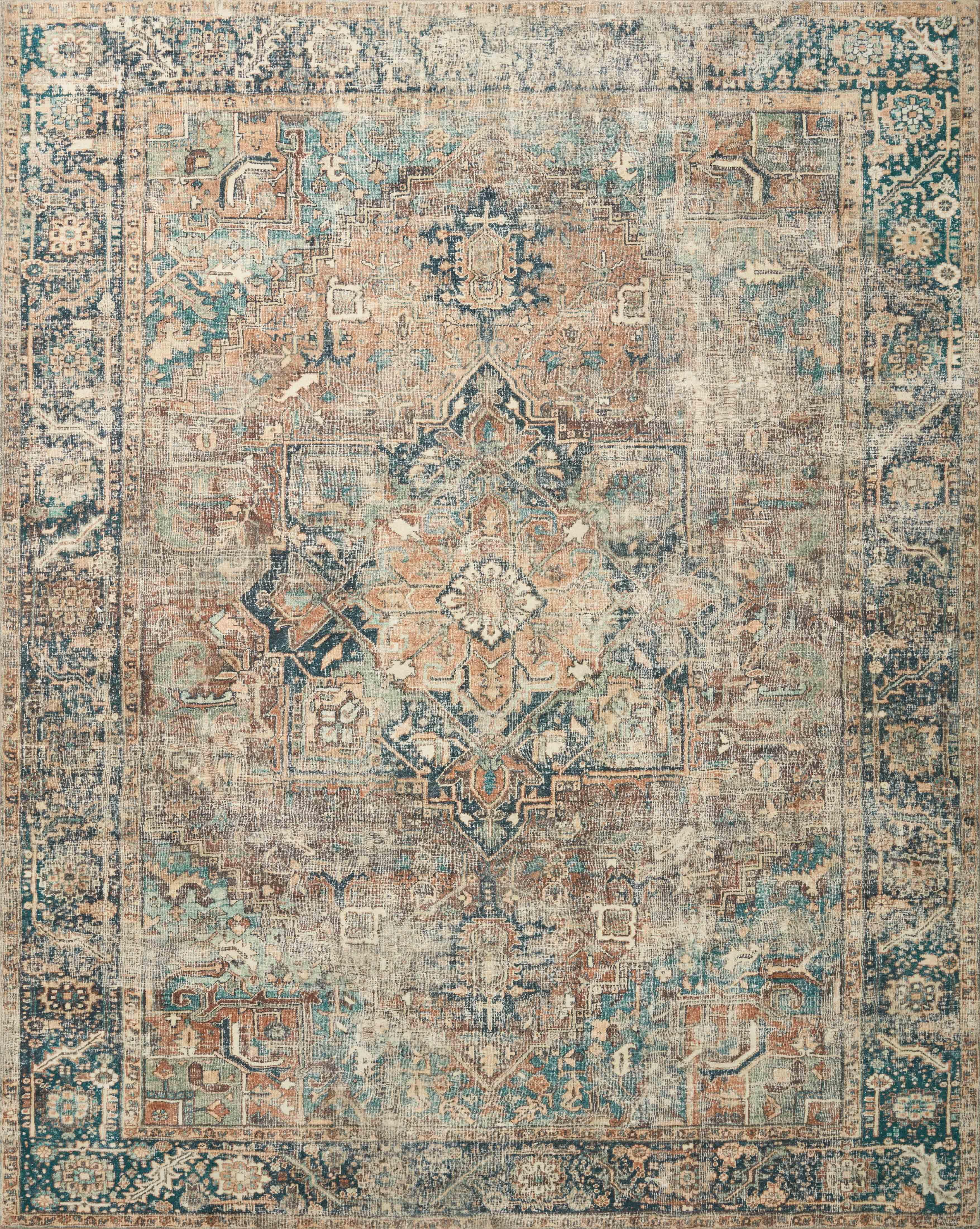 Loloi Margot Terracotta / Lagoon Area Rug feat. Cloudpile