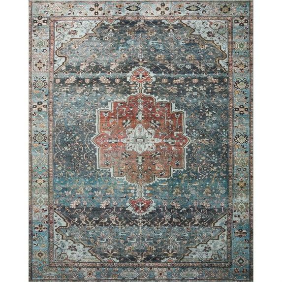 Loloi II Loloi Margot Ocean/Brick Area Rug feat. CloudPile
