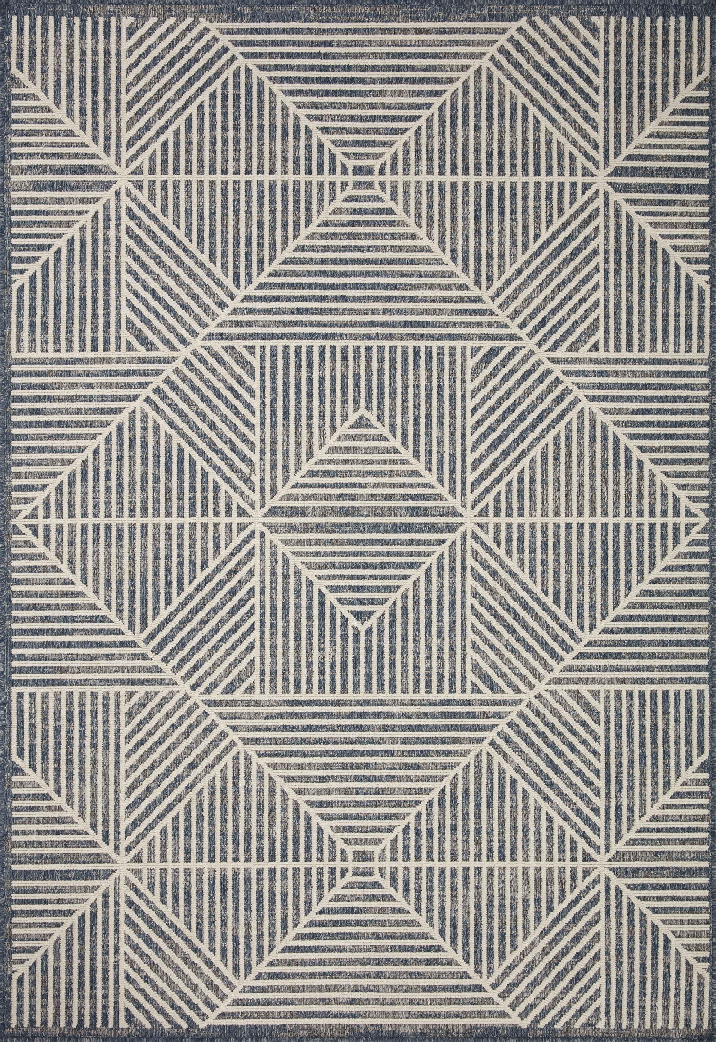 Loloi II Rainier Oriental Denim / Ivory 18" x 18" Sample Area Rug