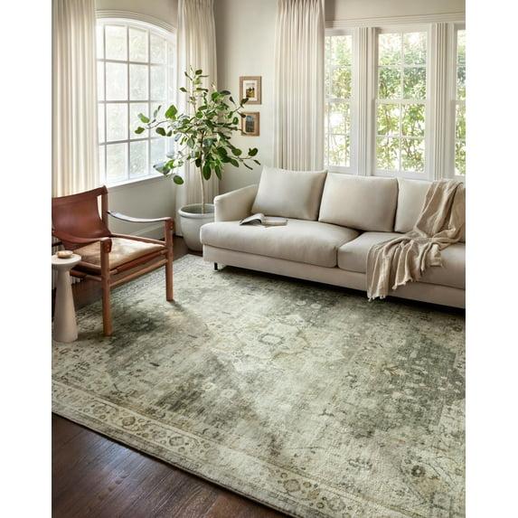 Loloi II Rosette ROS-09 Oriental Sage / Beige Area Rug 18" x 18" Sample