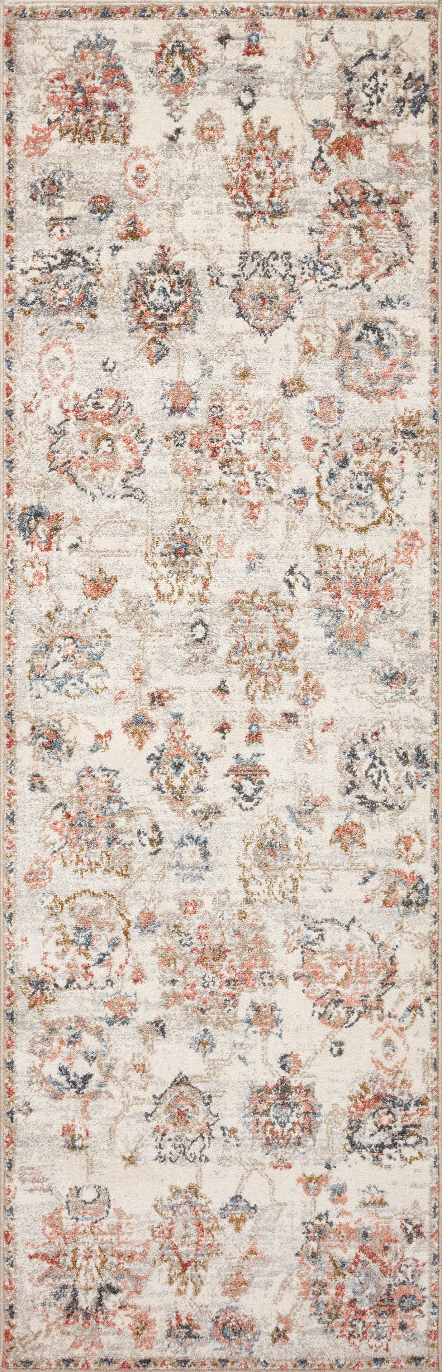 Loloi II Saban Collection SAB-09 Ivory / Multi, Oriental Area Rug 2'-7" x 12'-0"