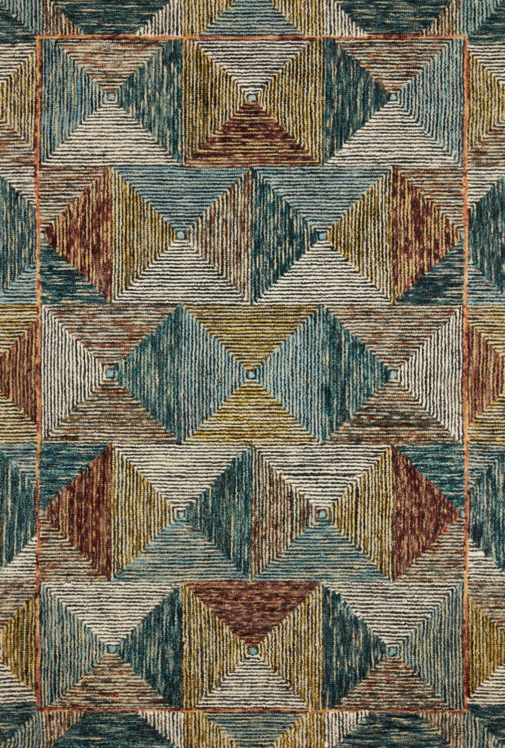 Loloi II Spectrum Geometric Lagoon / Spice Area Rug