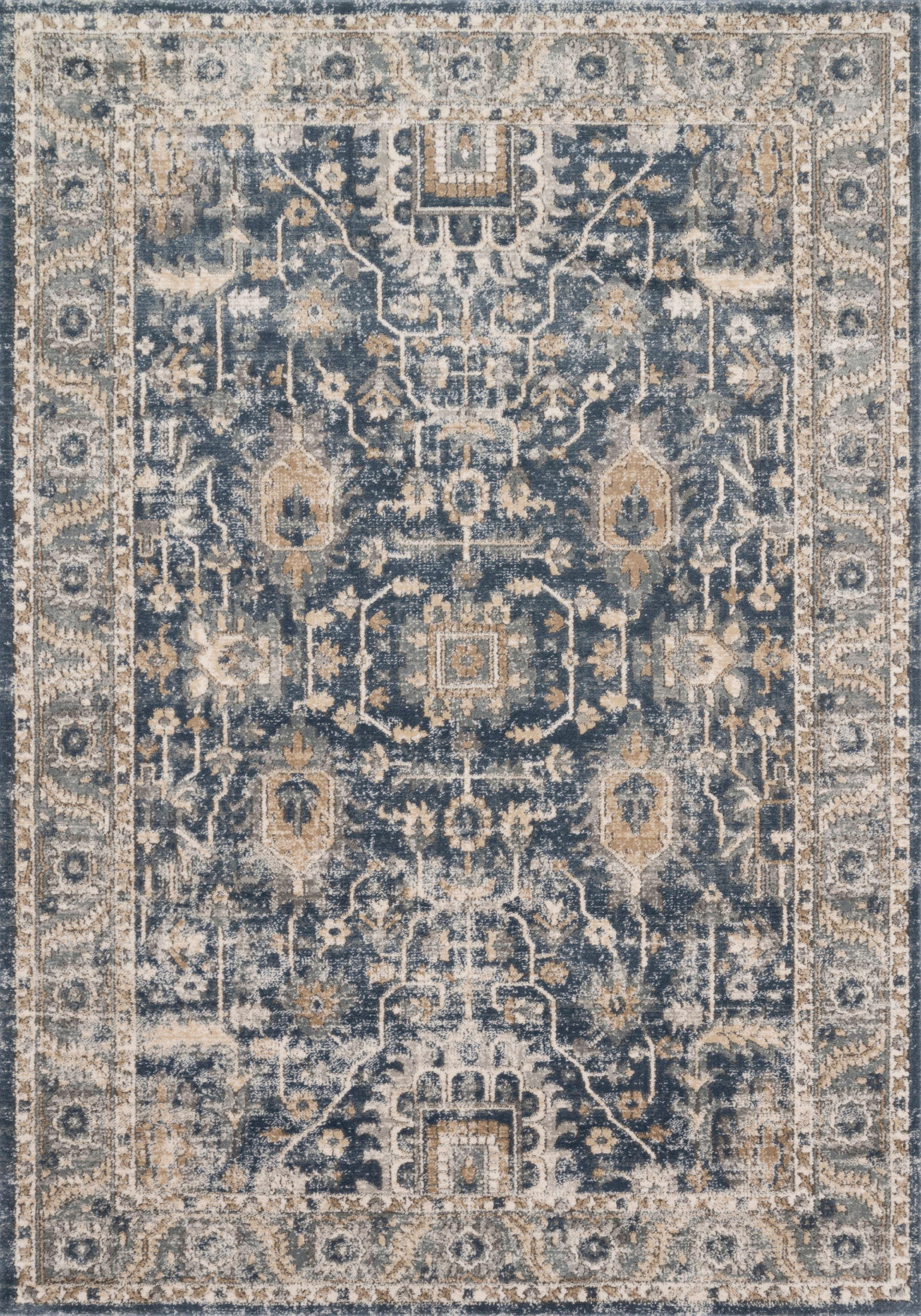 Loloi II Teagan Oriental Denim / Pebble Area Rug