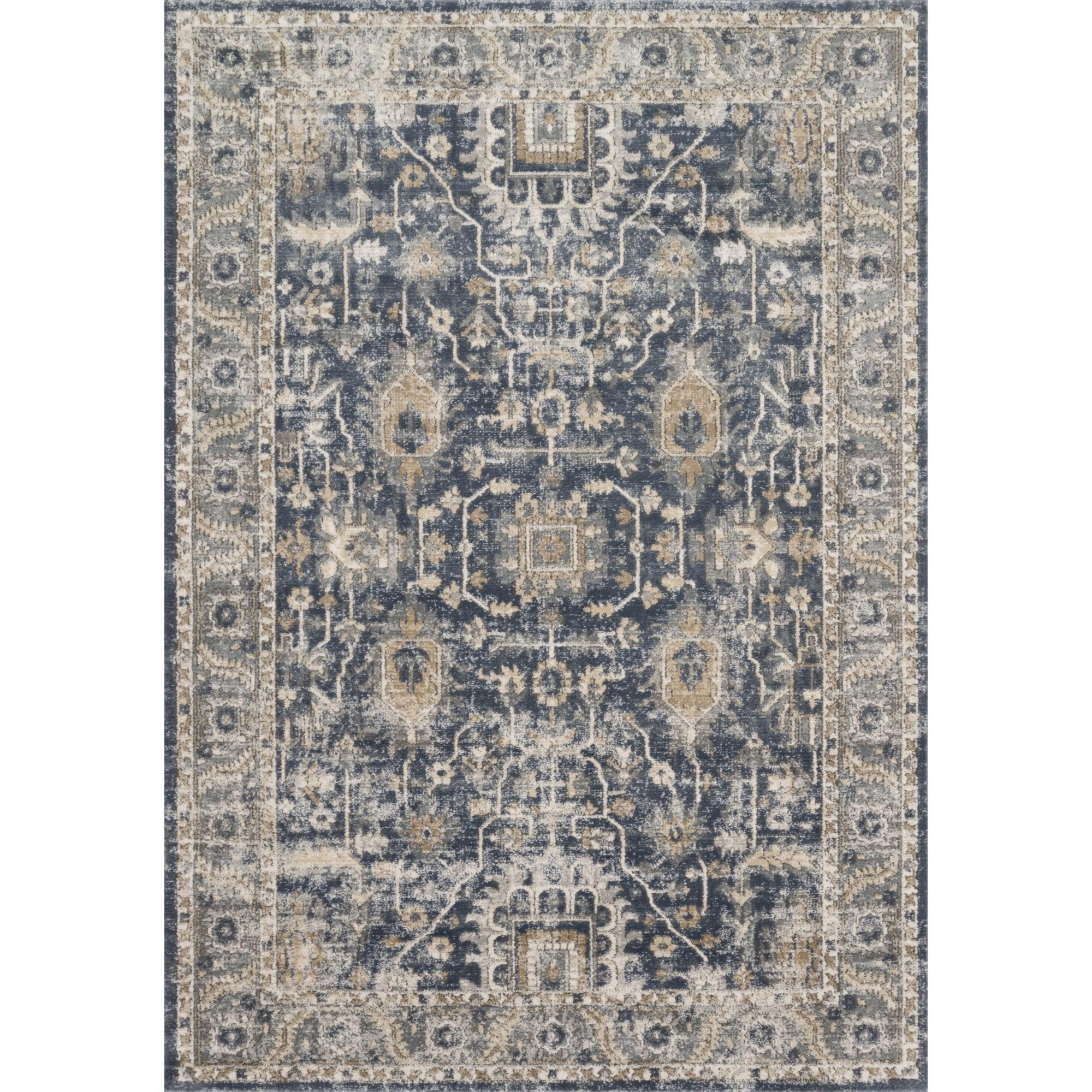 Loloi II Teagan Oriental Denim / Pebble Area Rug