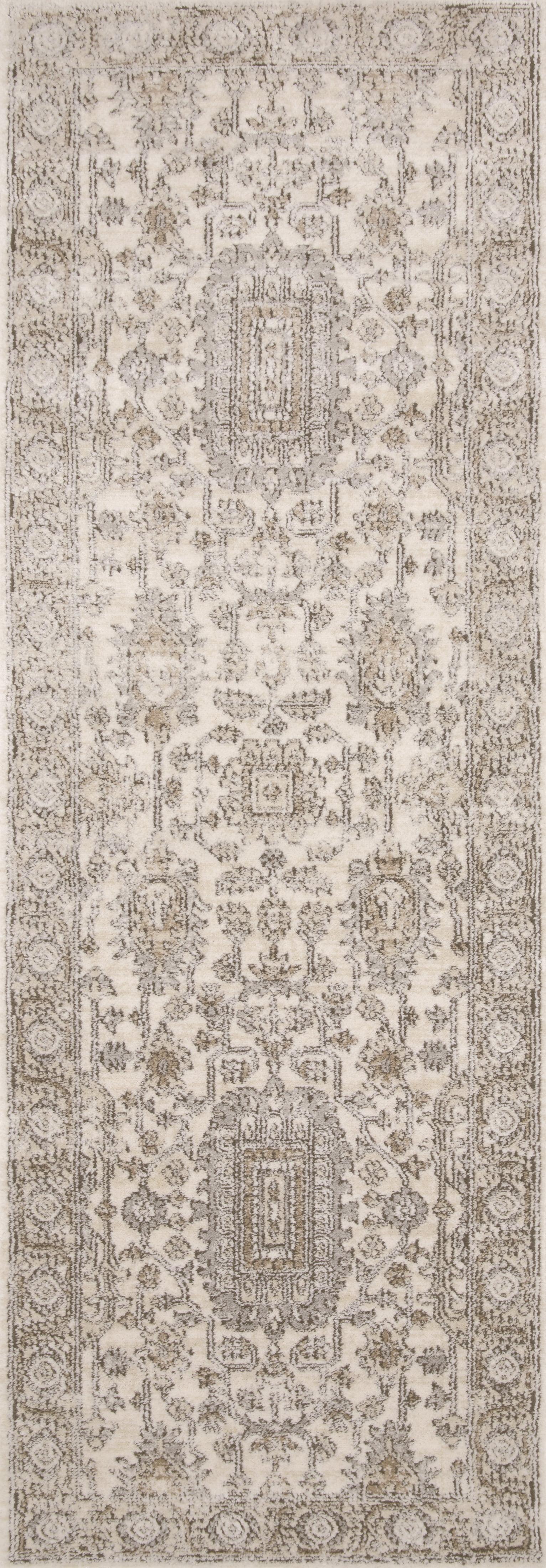 Loloi Teagan Ivory / Sand 2'-8" x 7'-6" Runner Rug