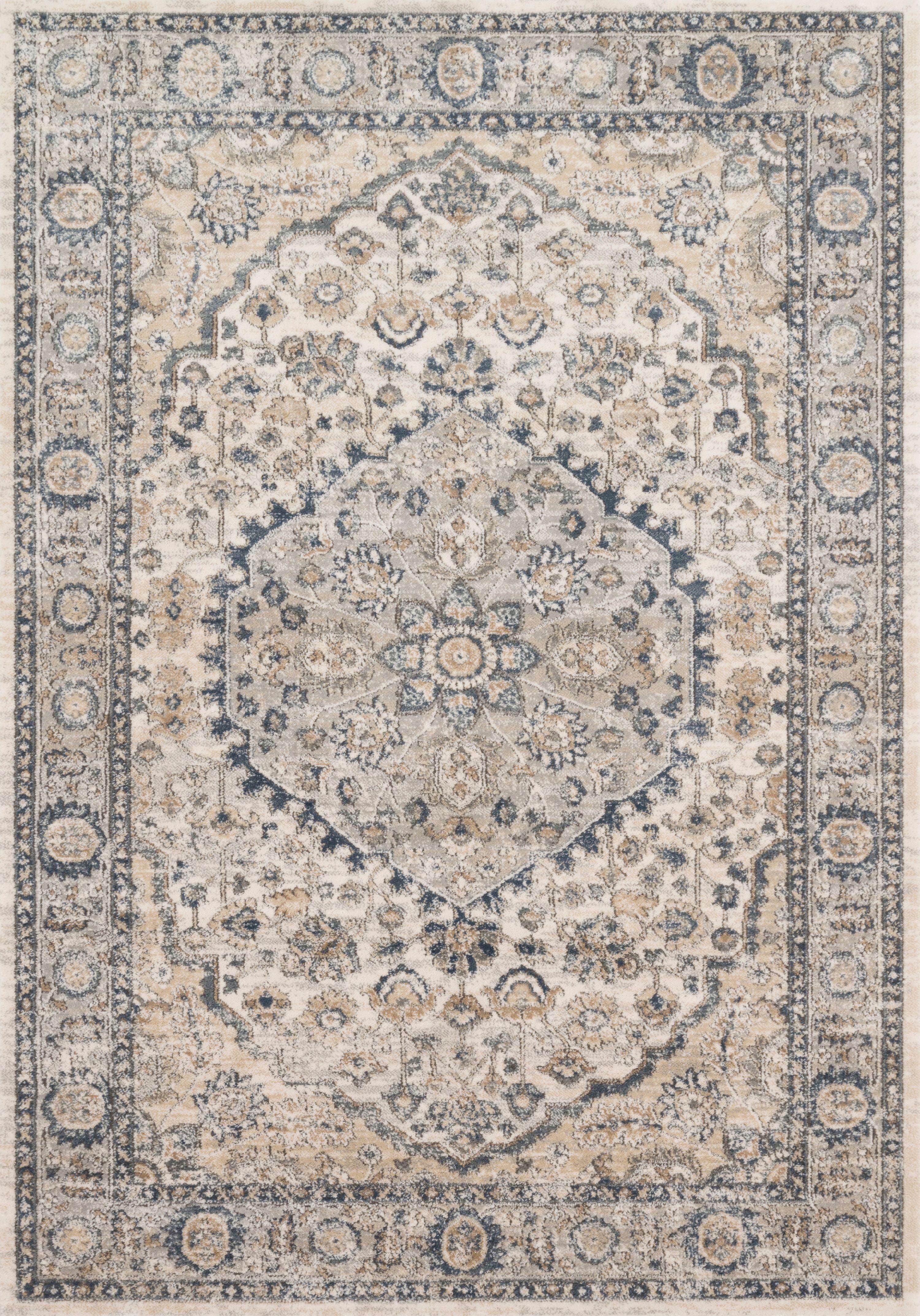 Loloi Teagan Natural / Lt. Grey 2'-8" x 13' Runner Rug