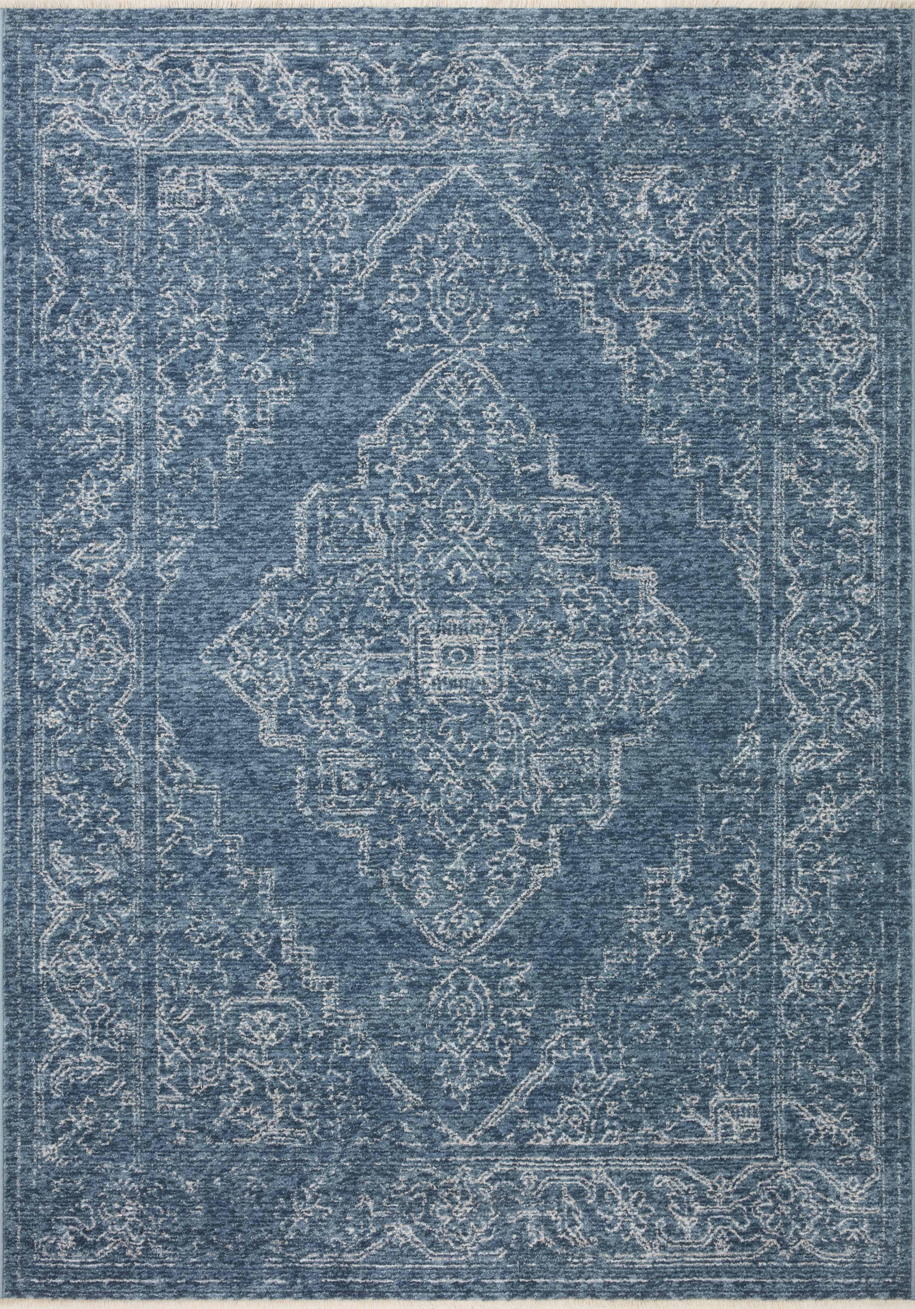 Denim Dove 63"x93" Rectangular Easy Care Viscose Rug