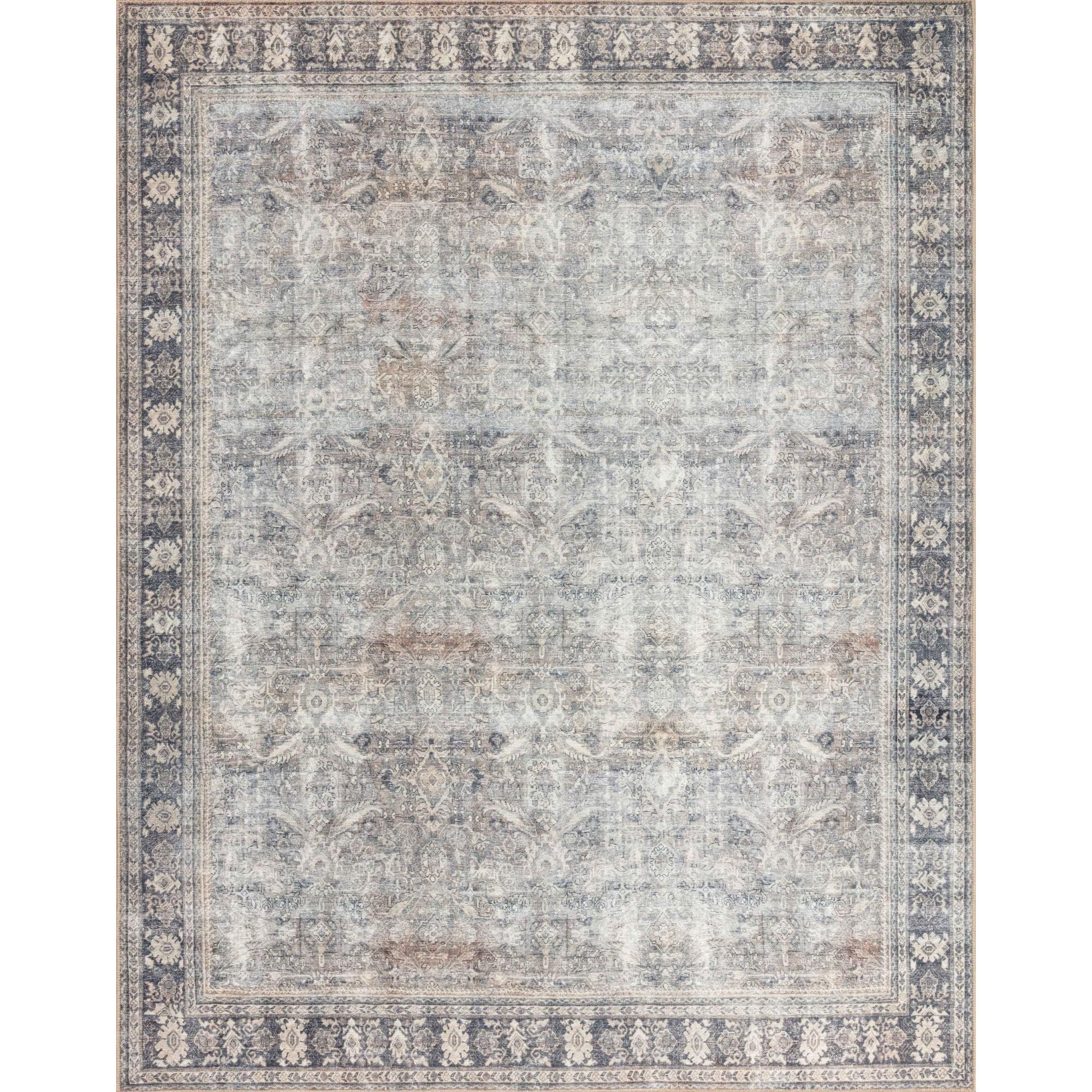 WYN-07 Grey, Charcoal 2-6" x 7-6" Size Rug