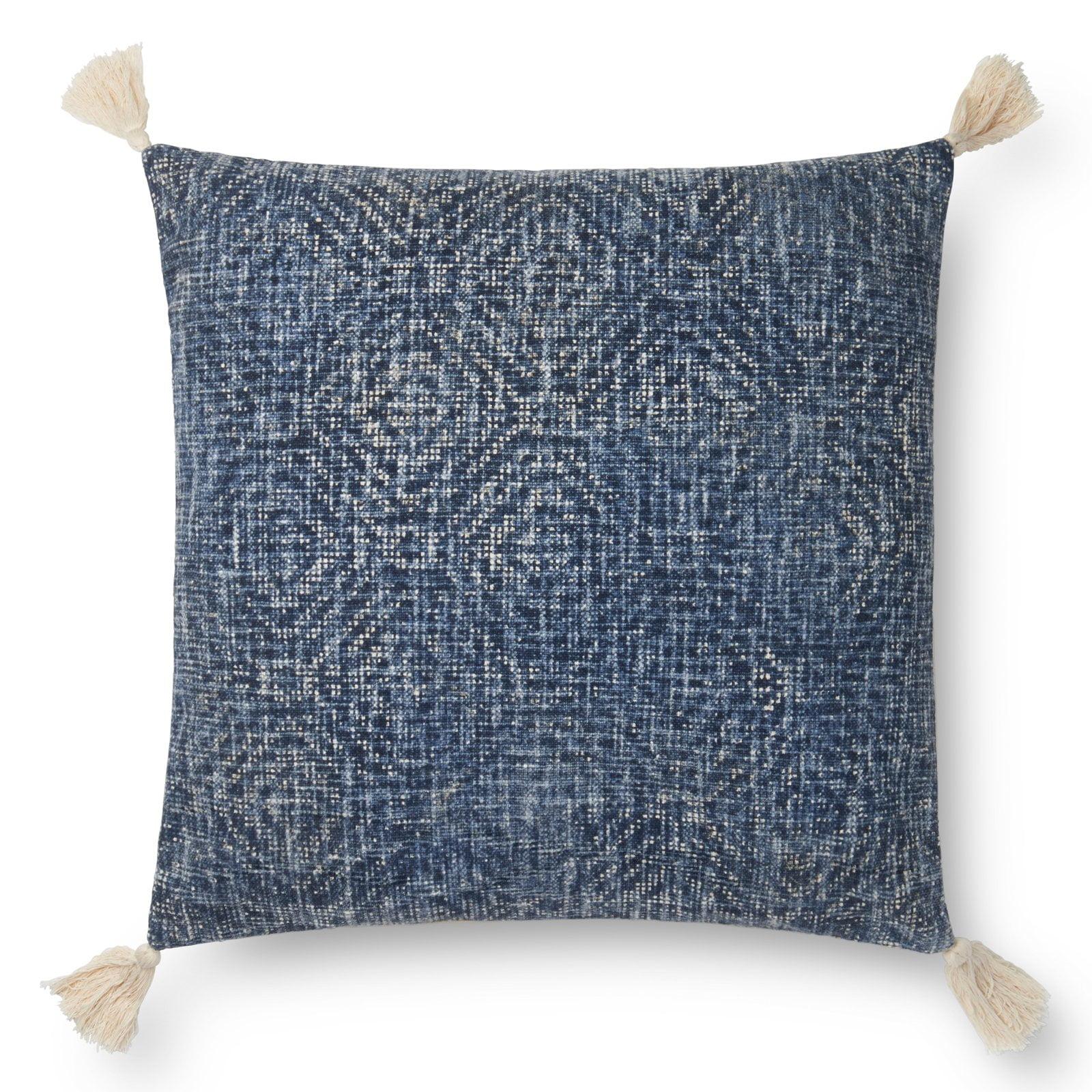 Loloi Rugs P0621 Dark Blue Diamond Throw Pillow