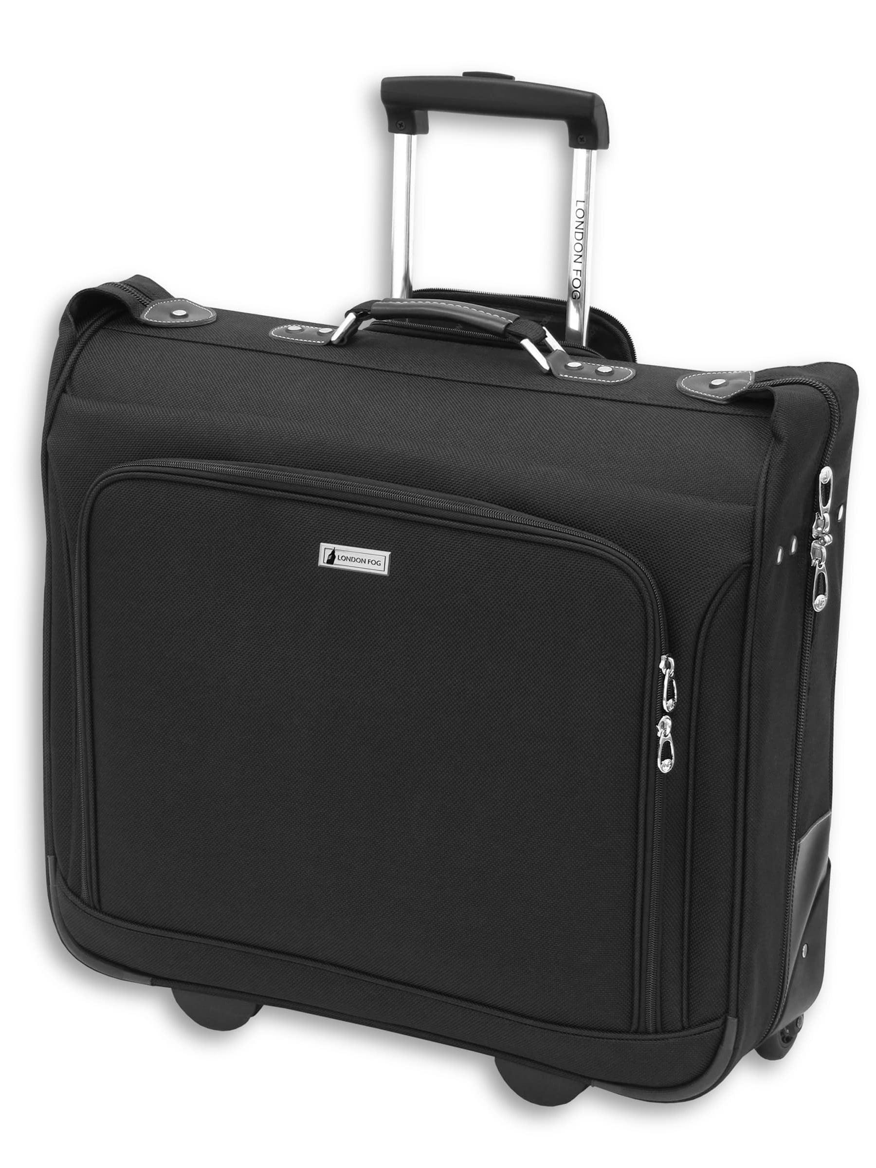 London Fog  Buckingham Black Polyester Rolling Garment Bag