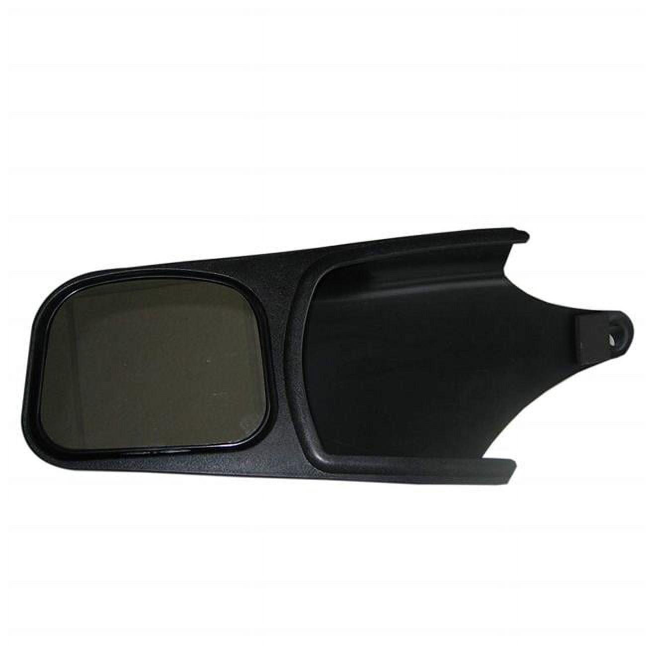 Right Door Mount Large Vehicle Towing Mirror in Brushed Finish