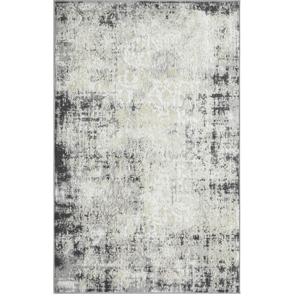 Aysal Athna 3' x 5' Gray Distressed Polypropylene Area Rug