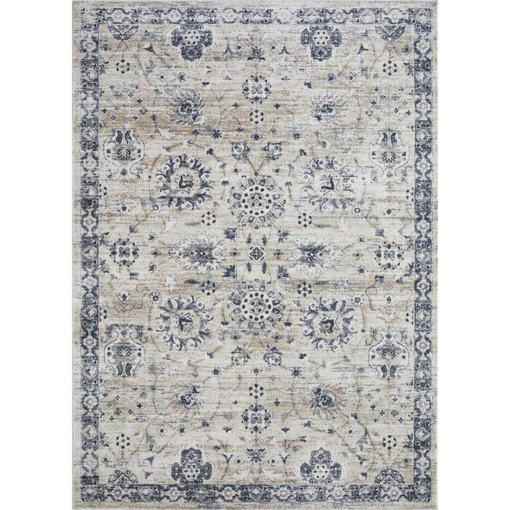 Elysian Blue 6' x 9' Rectangular Synthetic Easy-Care Area Rug