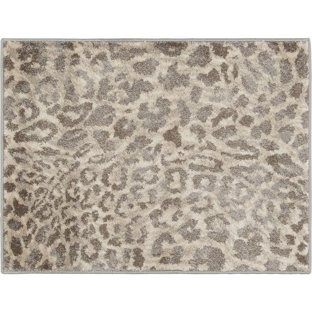 Loomaknoti Mendez Marleene 3' x 5' Gray Animal Print Indoor Accent Rug