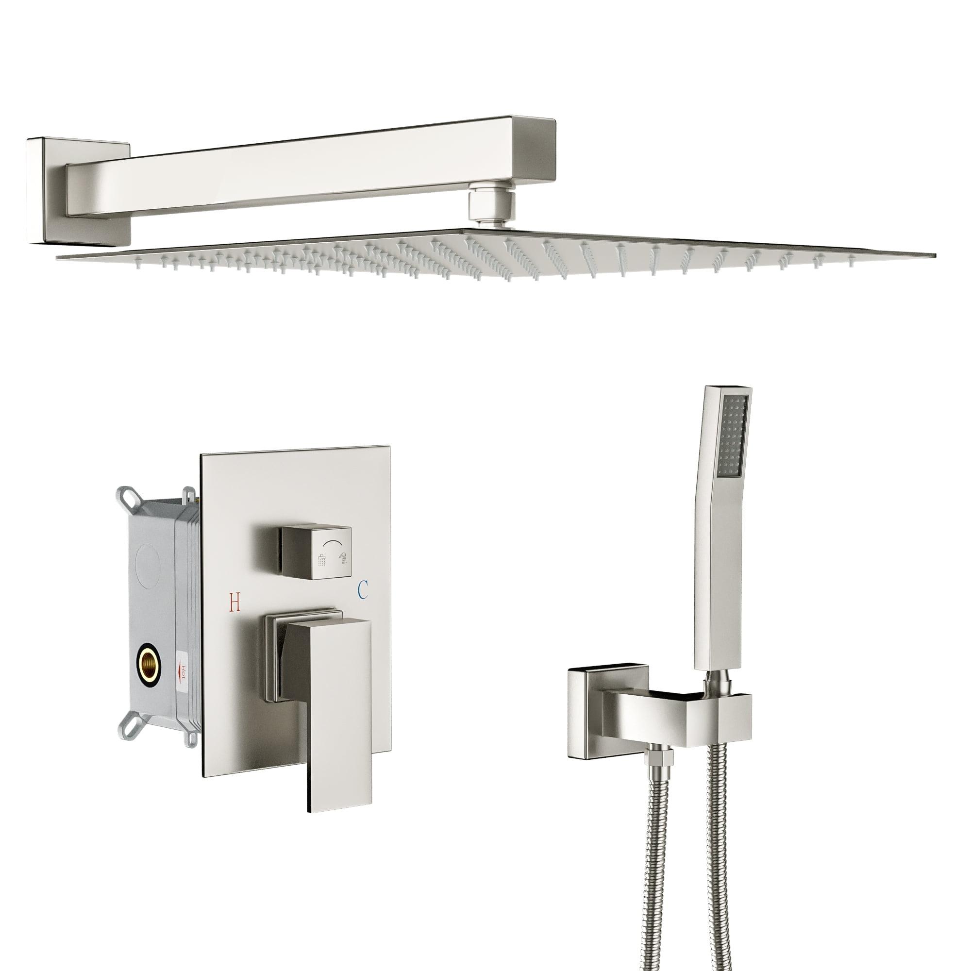 Lordear 10 Inches Luxury Wall Mounted Rainfall Shower Head System