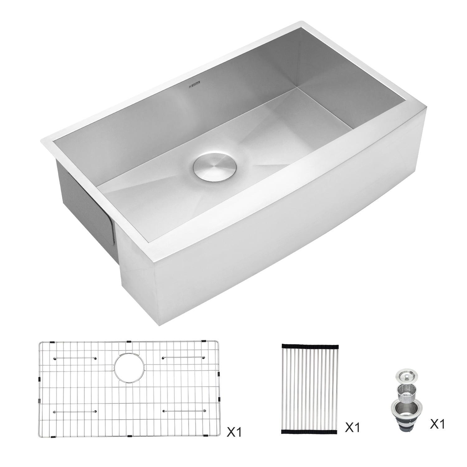 30" Stainless Steel Farmhouse Single Bowl Kitchen Sink with Accessories