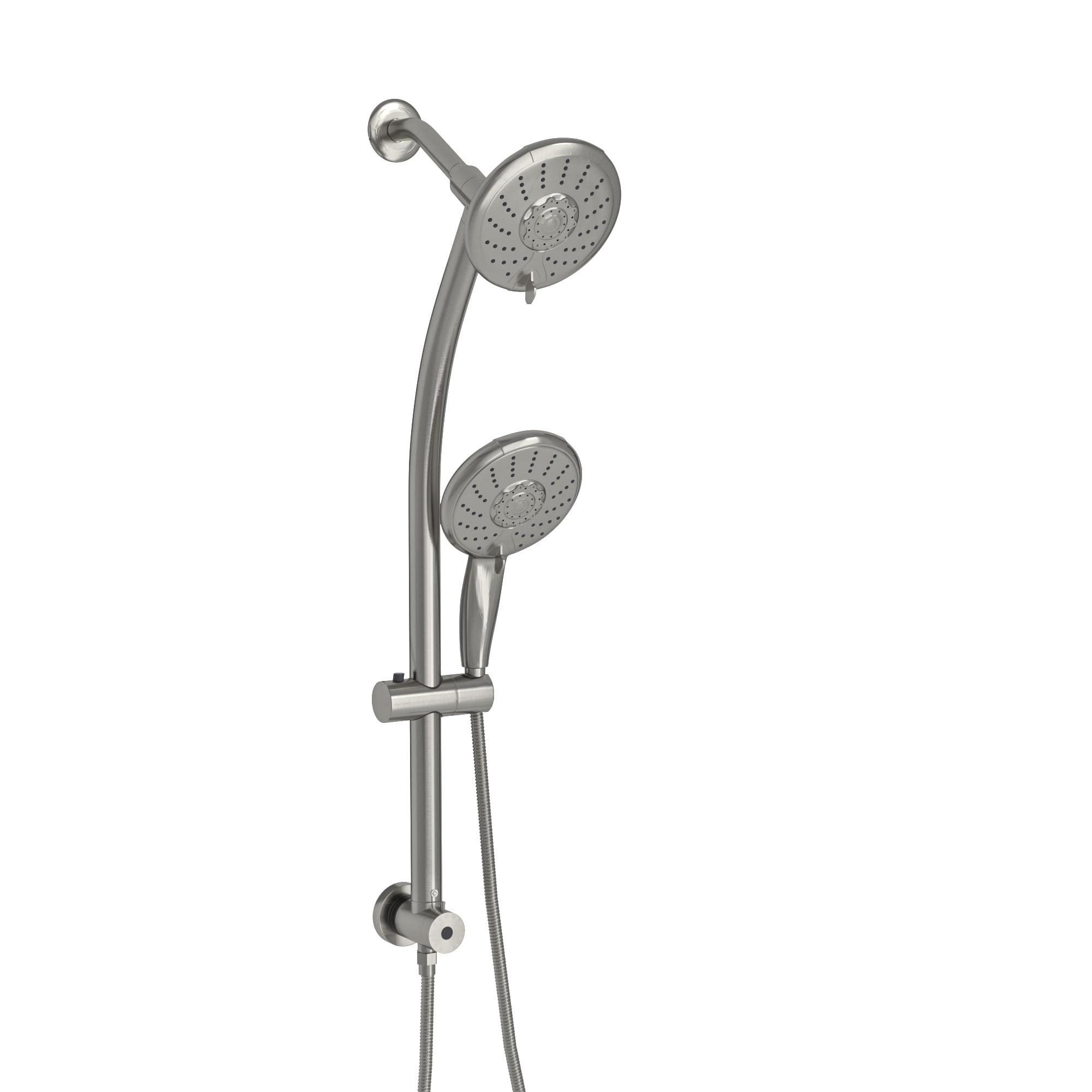 Multifunction Dual Shower Rain Shower Head with Slide Bar