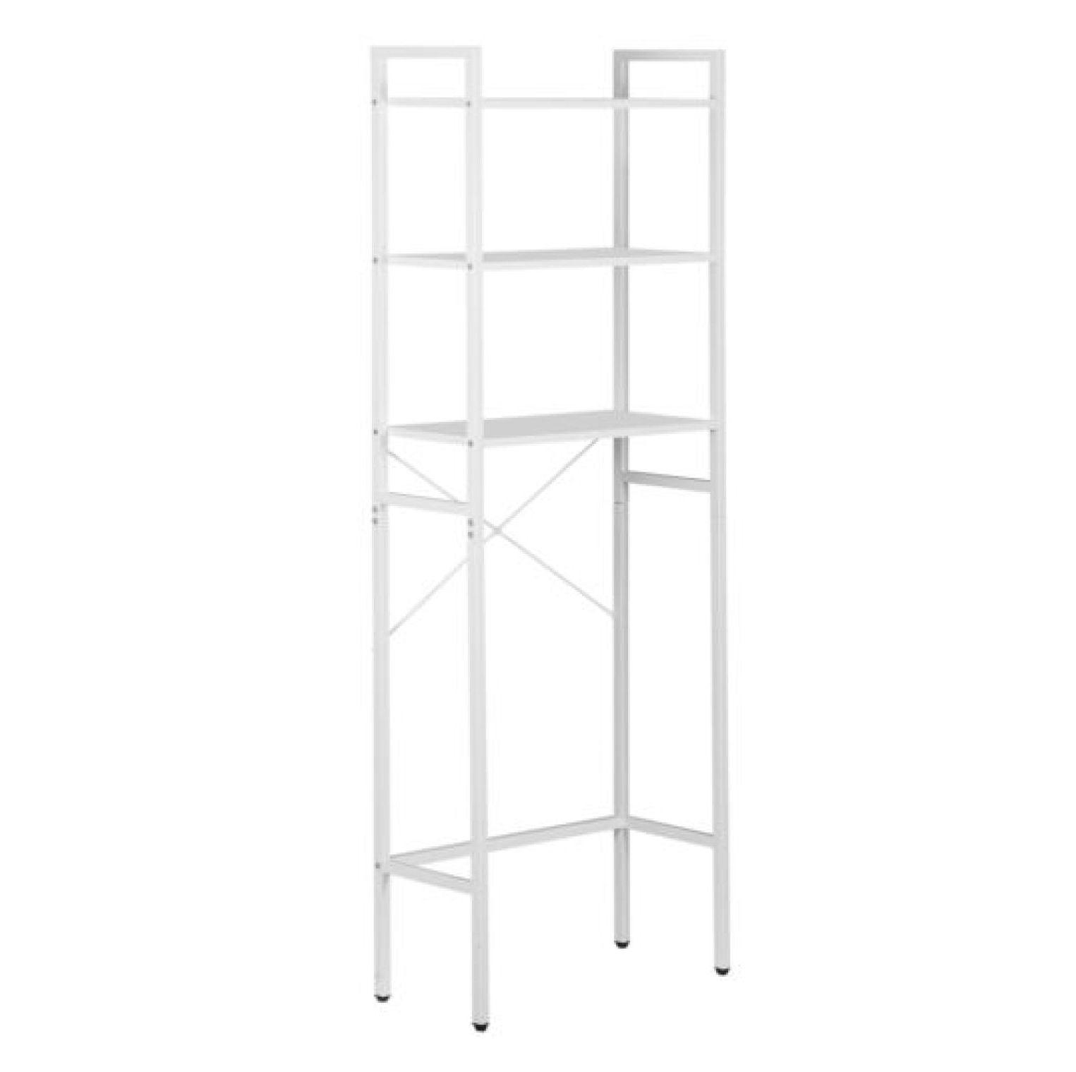 White Metal Frame 3-Tier Over-the-Toilet Storage Shelf