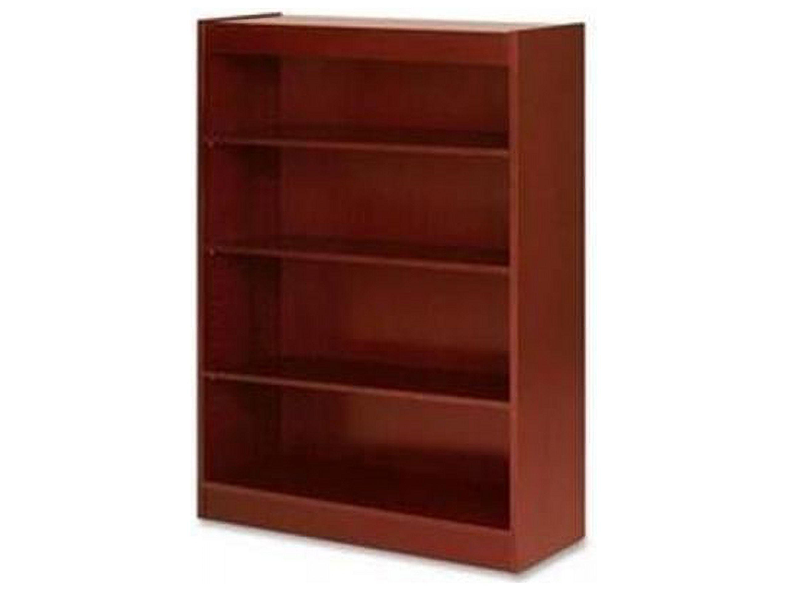 Cherry 4-Shelf Adjustable Panel Bookcase