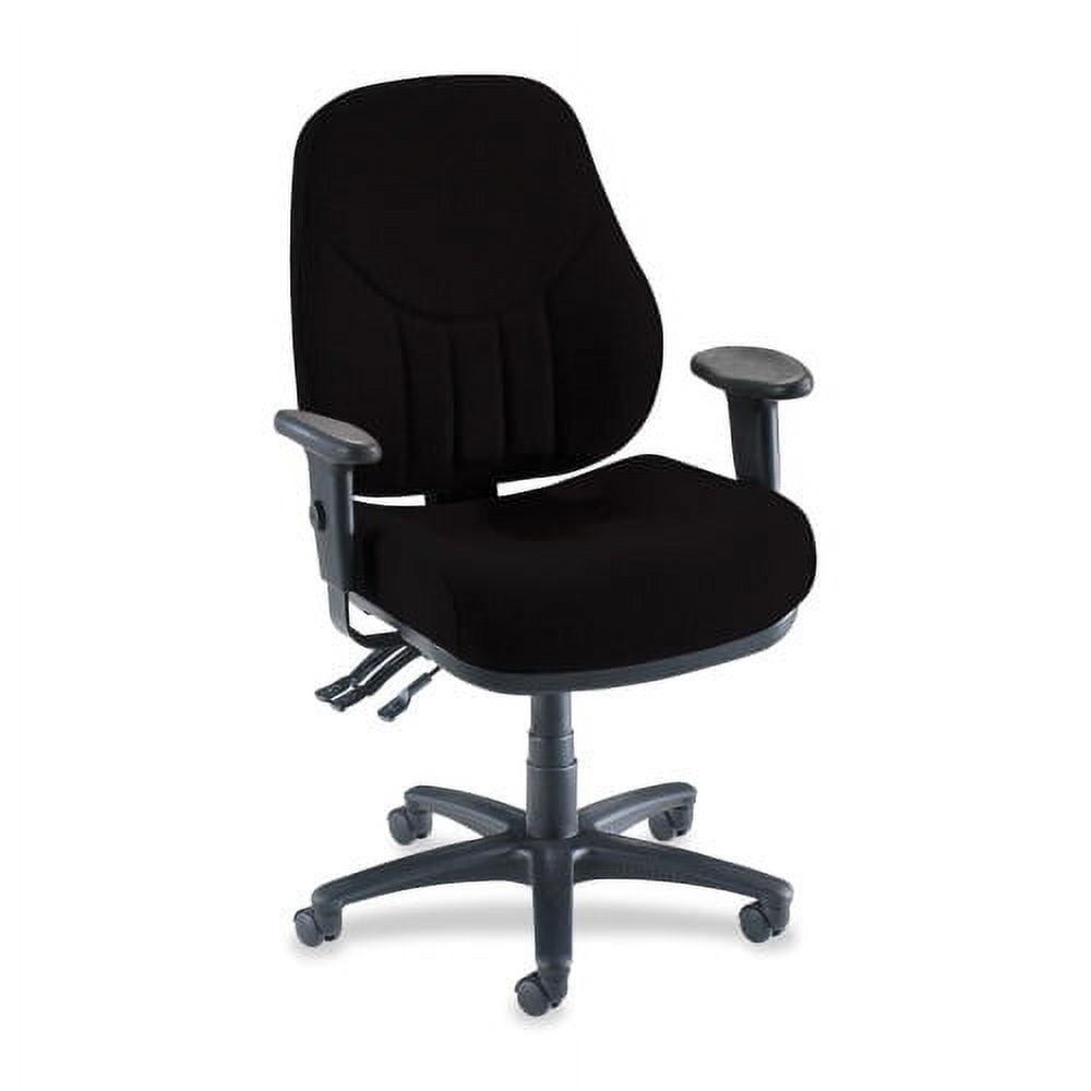 High-Back Adjustable Black Task Chair with Lumbar Support