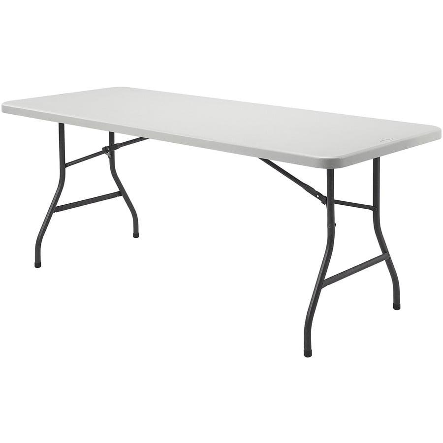 Lorell Ultra-Lite Folding Table - Powder Coated Base X 96" Table Top Width X 30" Table Top Depth - 29.25" Height - Platinum, Gray | Wayfair