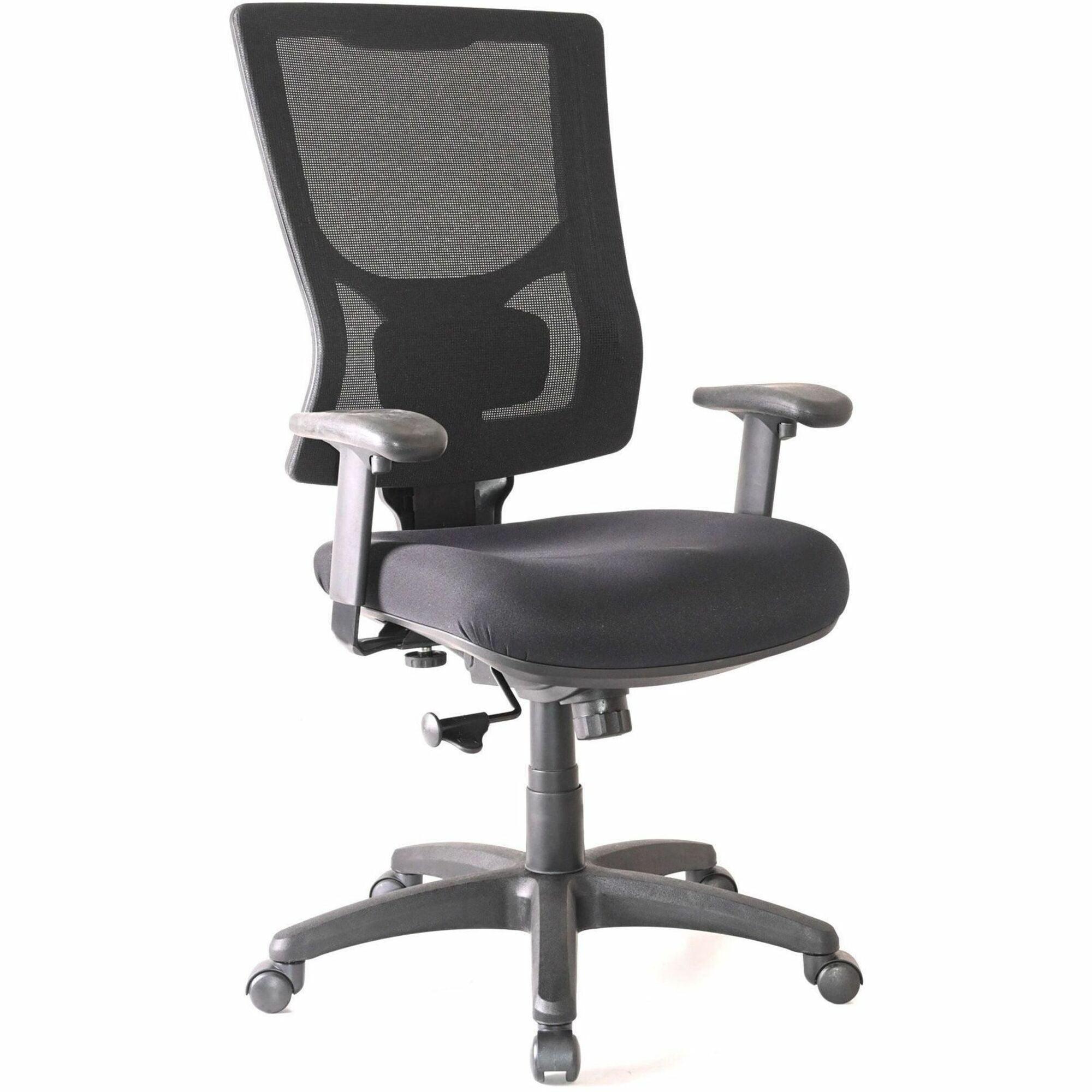 Lorell Black Mesh High-Back Swivel Office Chair