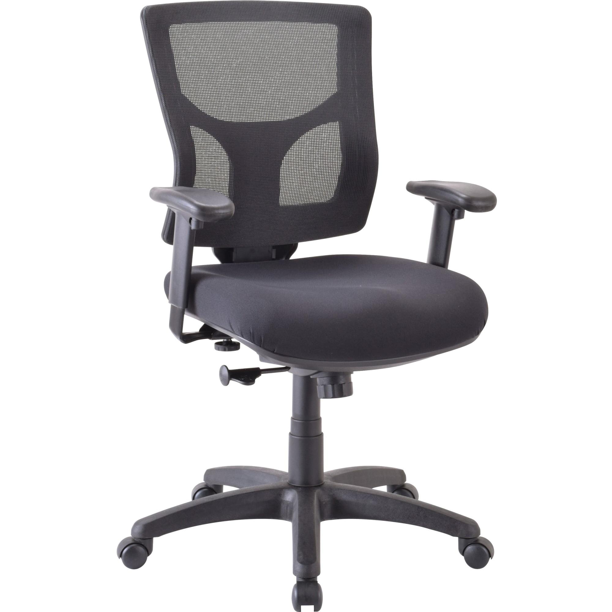 Conjure Adjustable Mesh Fabric Task Chair with Lumbar Support, Black