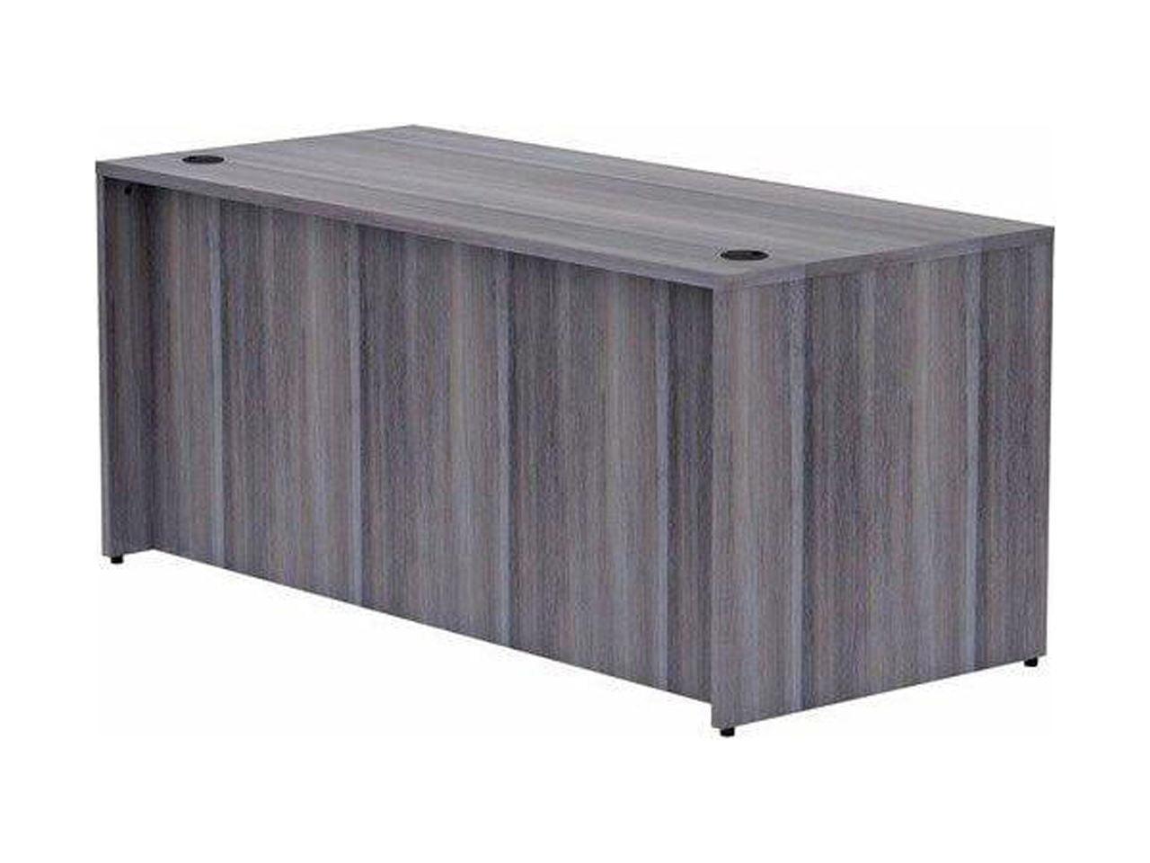 Weathered Charcoal Laminate 66" Rectangular Desk Shell