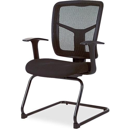 ErgoFlex Black Mesh and Fabric Adjustable Guest Chair