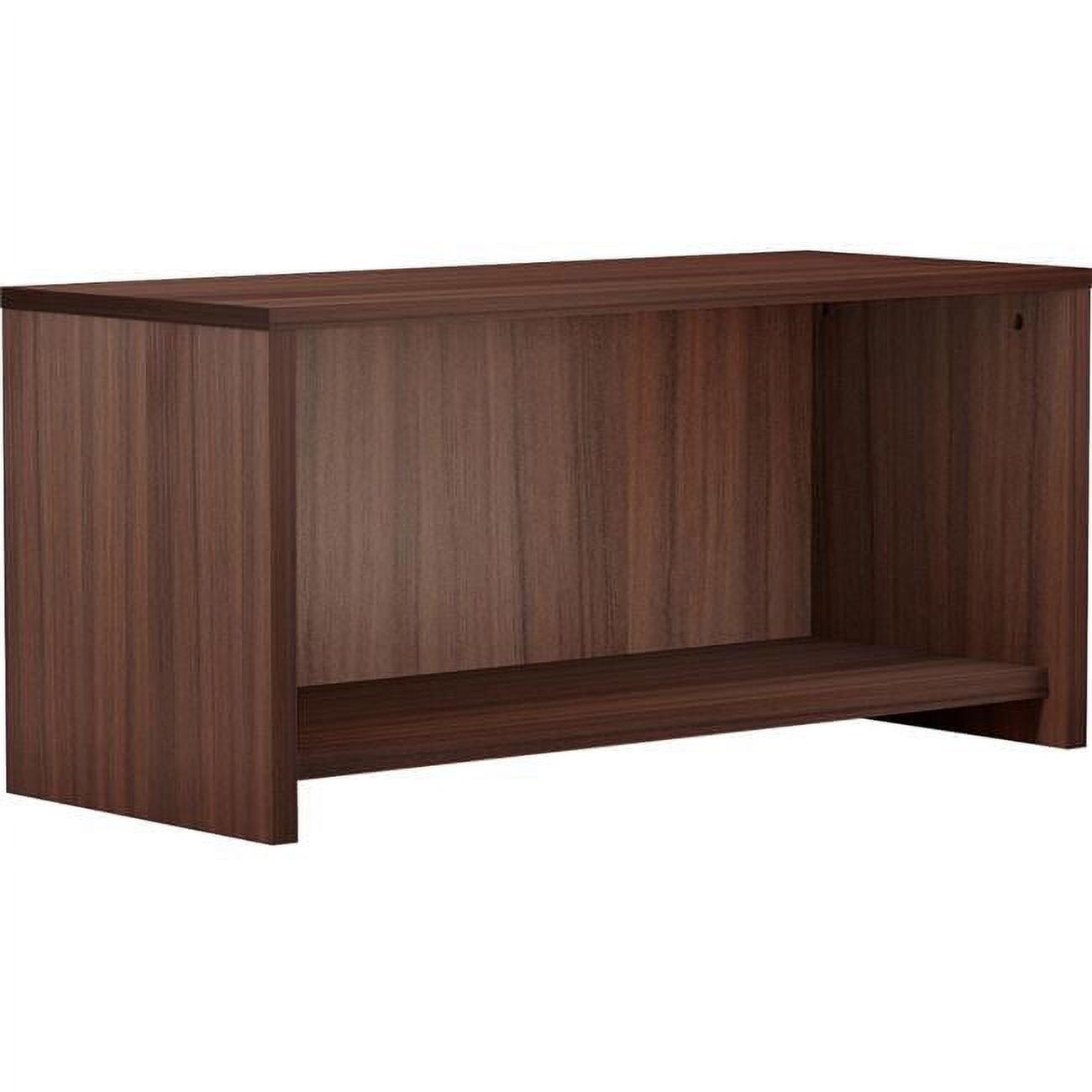 Espresso Laminate Wall-Mounted Desk Hutch