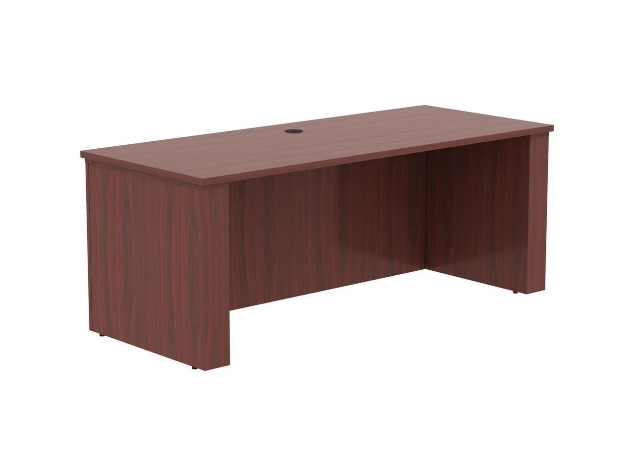 Adjustable Mahogany Laminate Sit-to-Stand Desk Shell