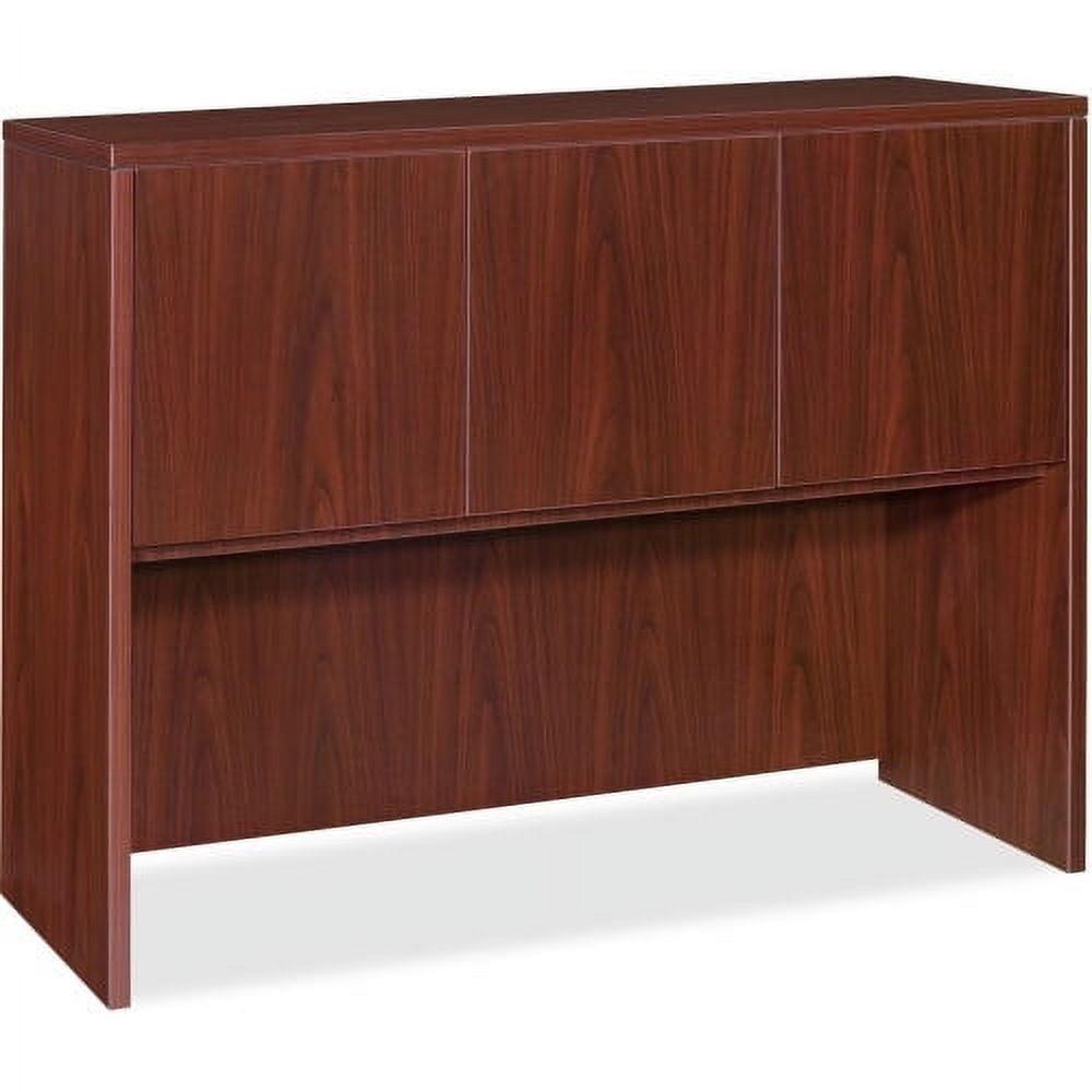 Essentials Series Mahogany Laminate Hutch with Cord Management
