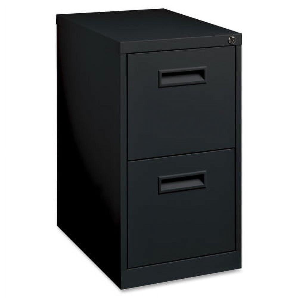 Black Steel Mobile Pedestal with 2 Lockable Drawers