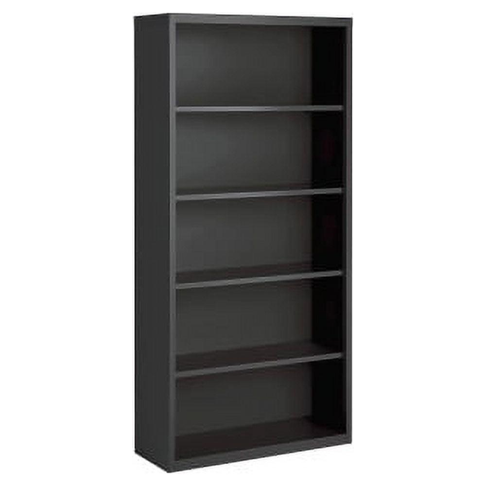 Adjustable Charcoal Steel 5-Shelf Bookcase with Eco-Friendly Design