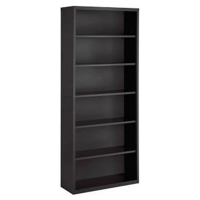 Lorell Fortress Series Charcoal Bookcase 34.5" x 13" x 82" - 6 Shelve(s) - Material: Steel - Finish: Charcoal, Powder Coated
