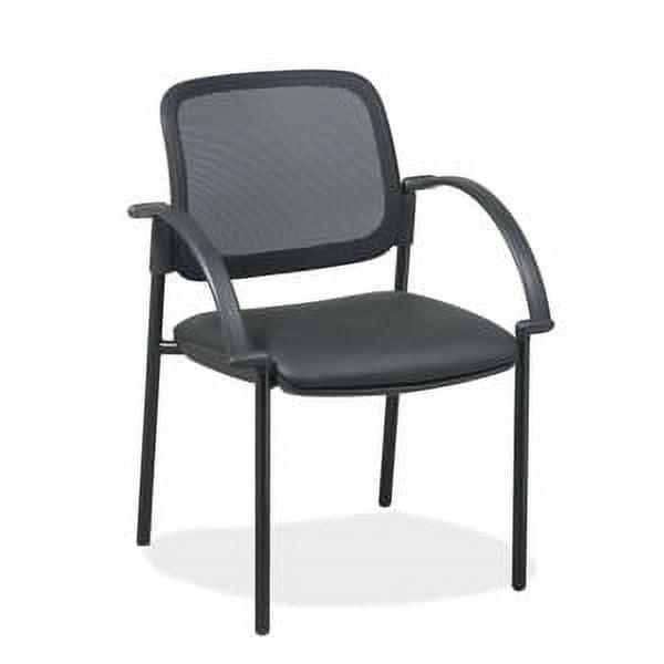 Leather Seat Waiting Room Chair with Metal Frame