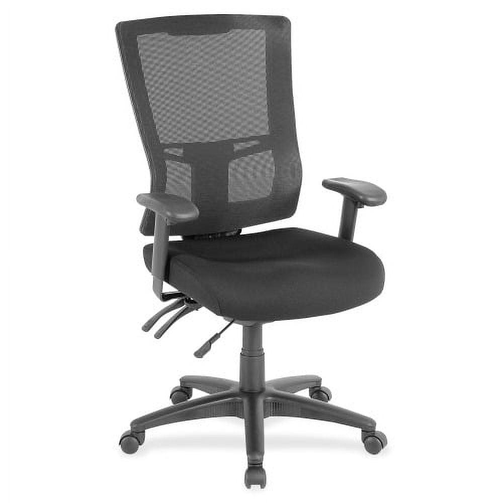 ErgoFlex High-Back Mesh Task Chair with Adjustable Arms, Black