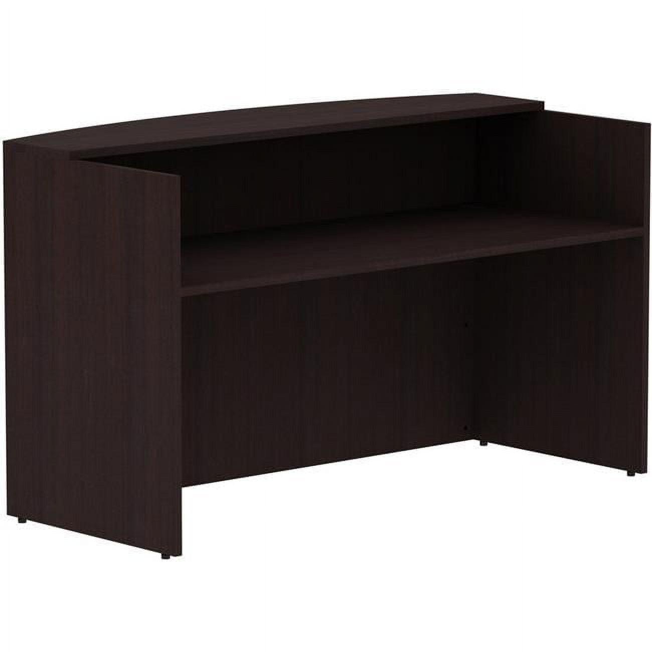 Lorell LLR18264 72 in. Reception Laminate Desk, Espresso