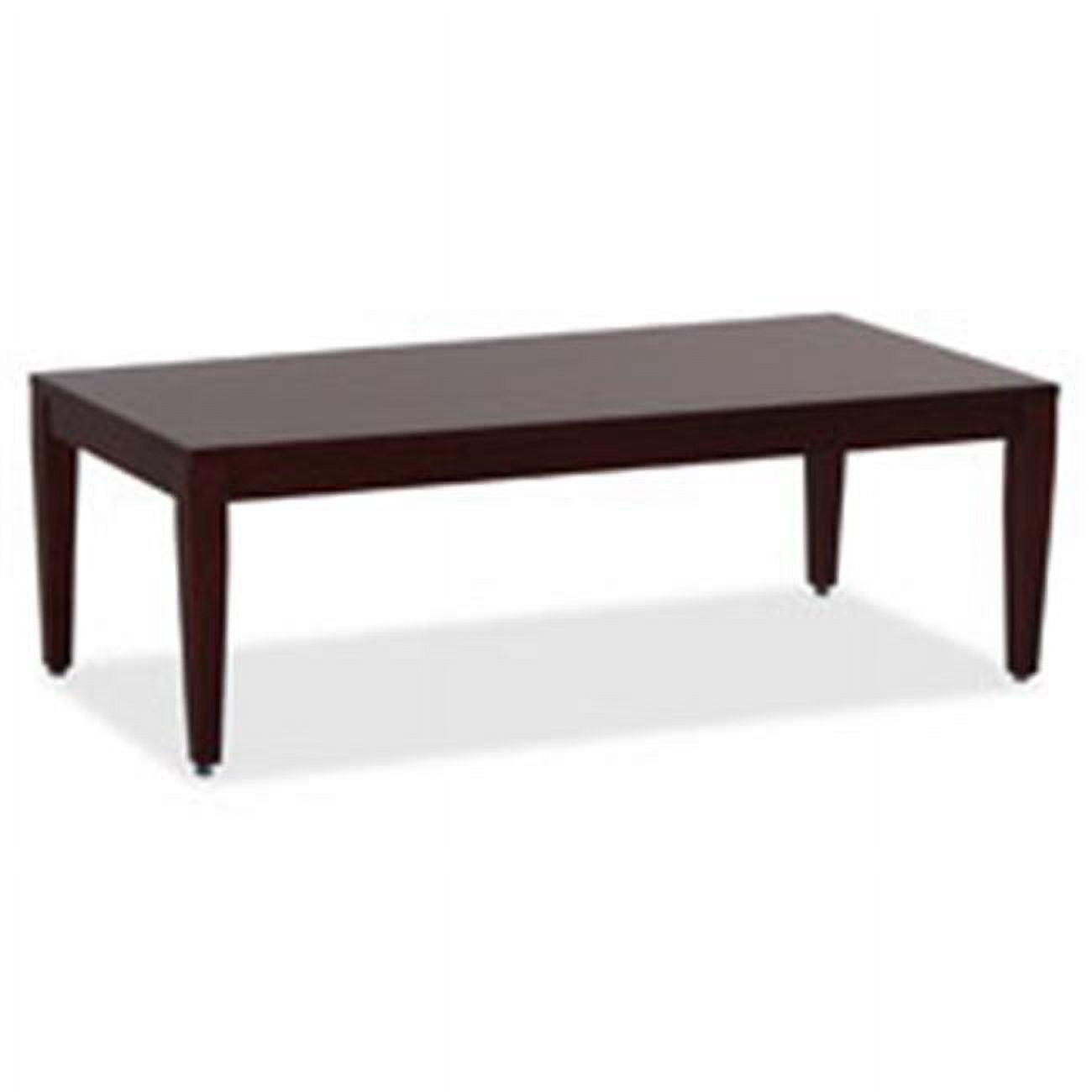 Elegant Birch Wood Coffee Table in Mahogany Finish