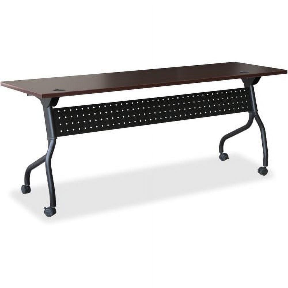 Rectangle Flip Top 23.63'' L Training Table with Casters and Modesty Panel